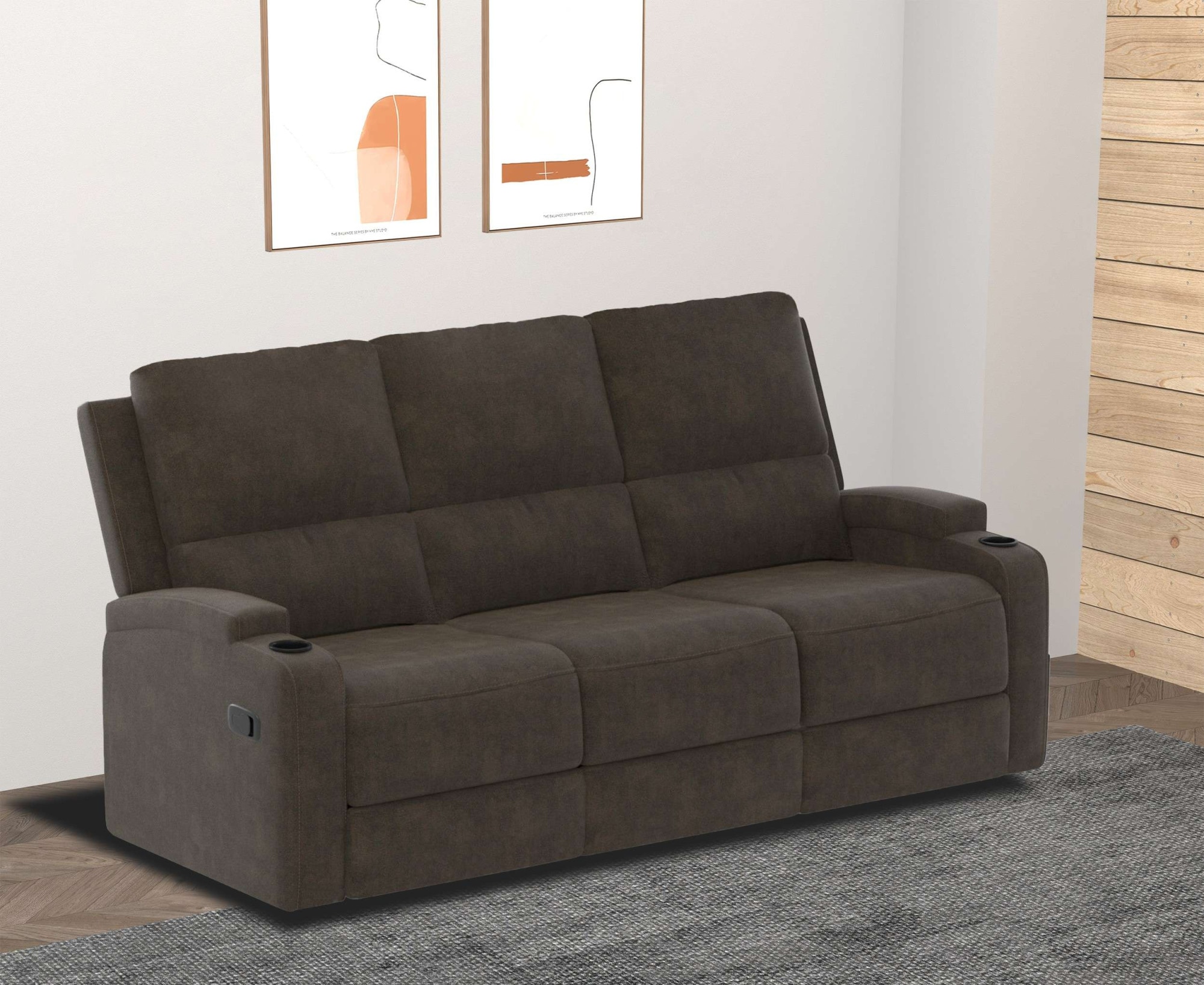 GOODproduct 3-Sitzer »NAPORI Microfaser, Multimediasofa, Kinosessel XXL« Kinosofa mit 2 x Relaxfunktion und Getränkehalter
