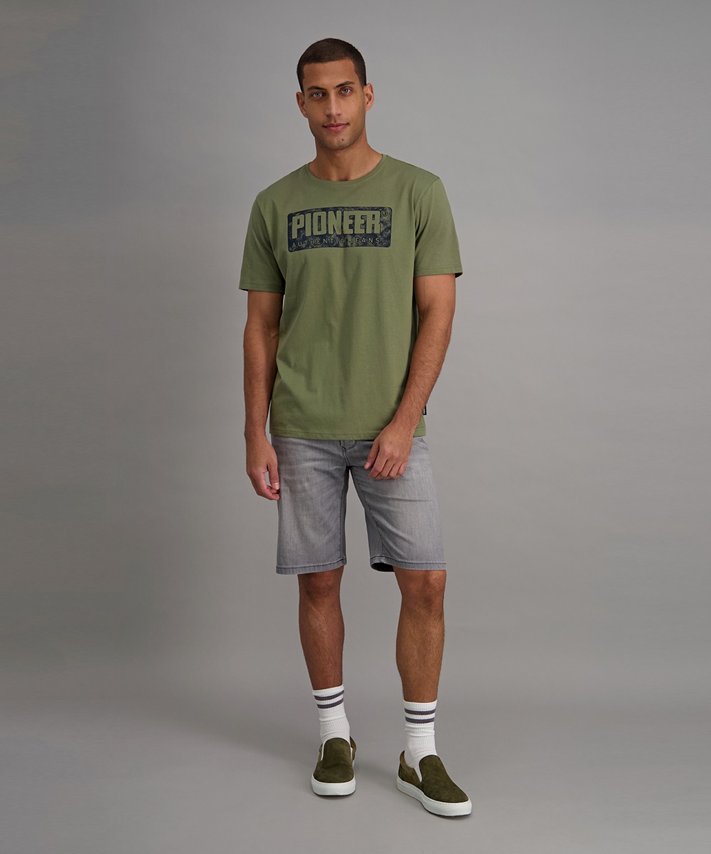 Pioneer Authentic Jeans T-Shirt mit Logo Print
