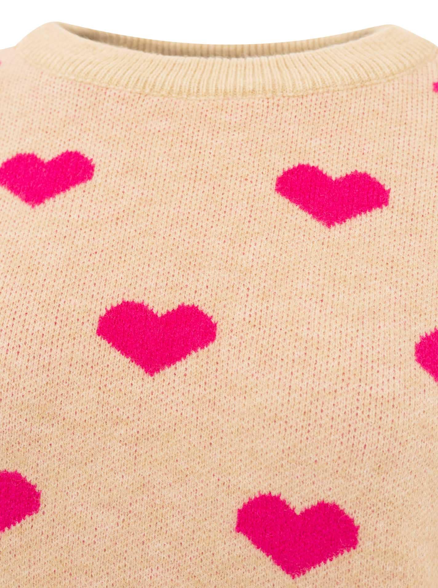 Zwillingsherz Pull en tricot »"Herz"« avec motif cœur, col rond