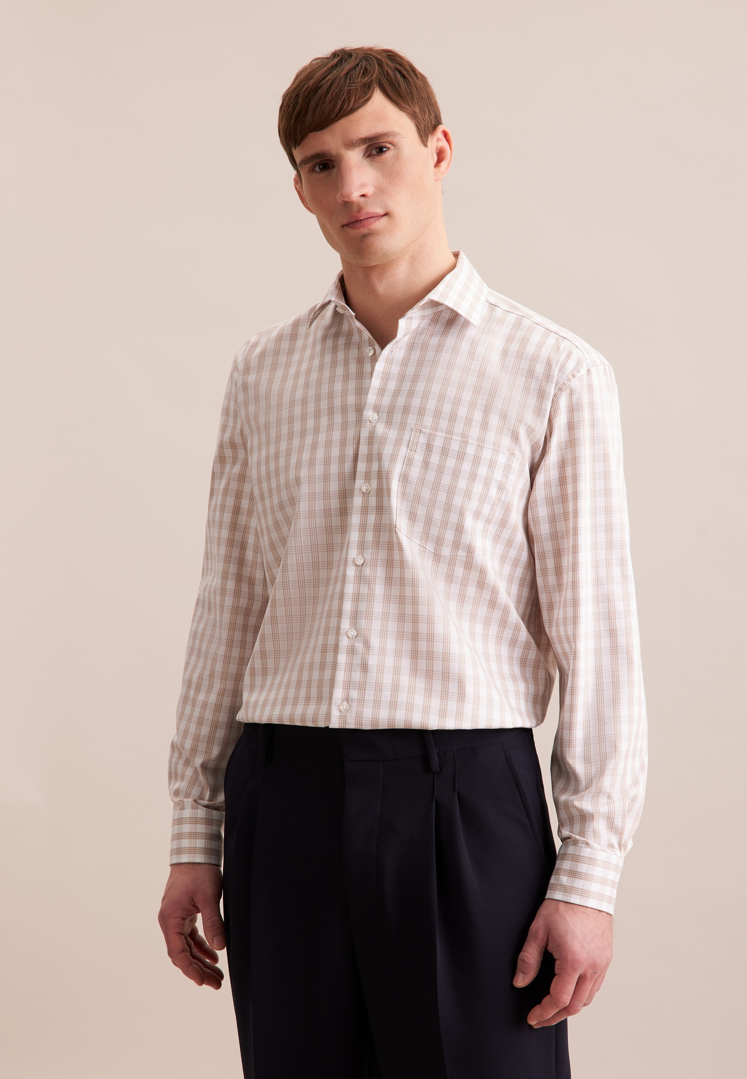 seidensticker Businesshemd »Comfort« Comfort 1/1 Kentkragen Karo