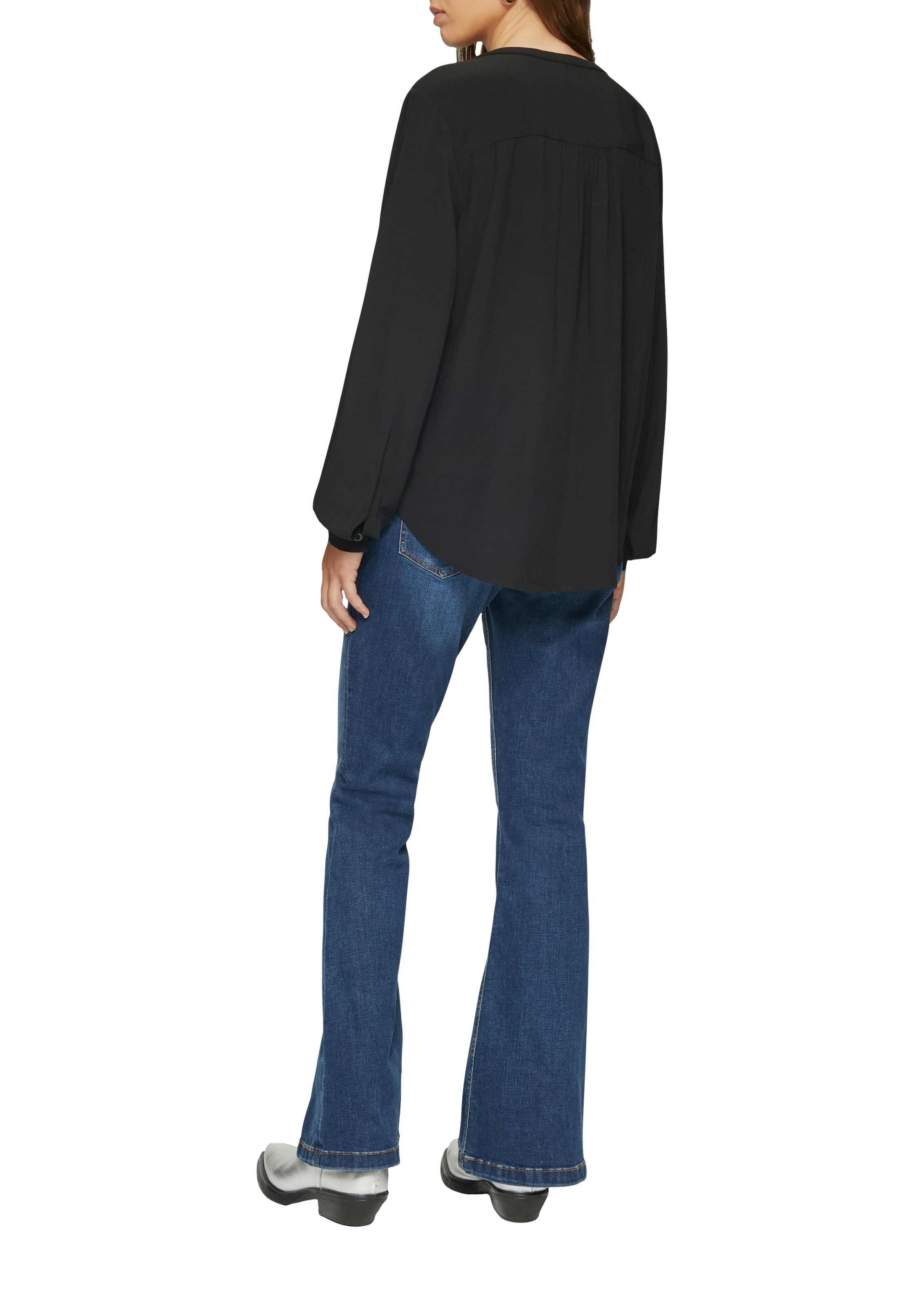 QS Blouse à manches longues mit Manschetten