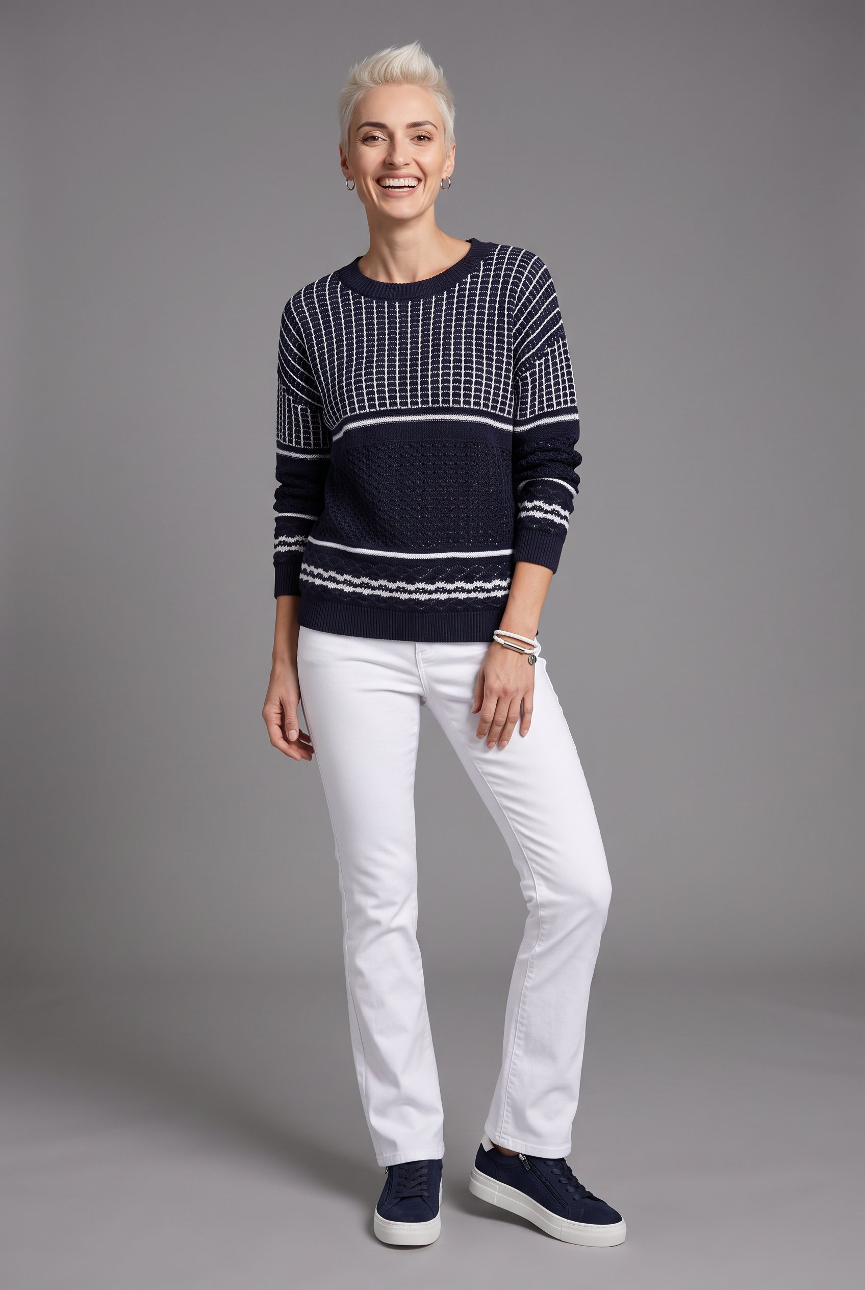 Aniston CASUAL Jeans bootcut en longueur non cheville