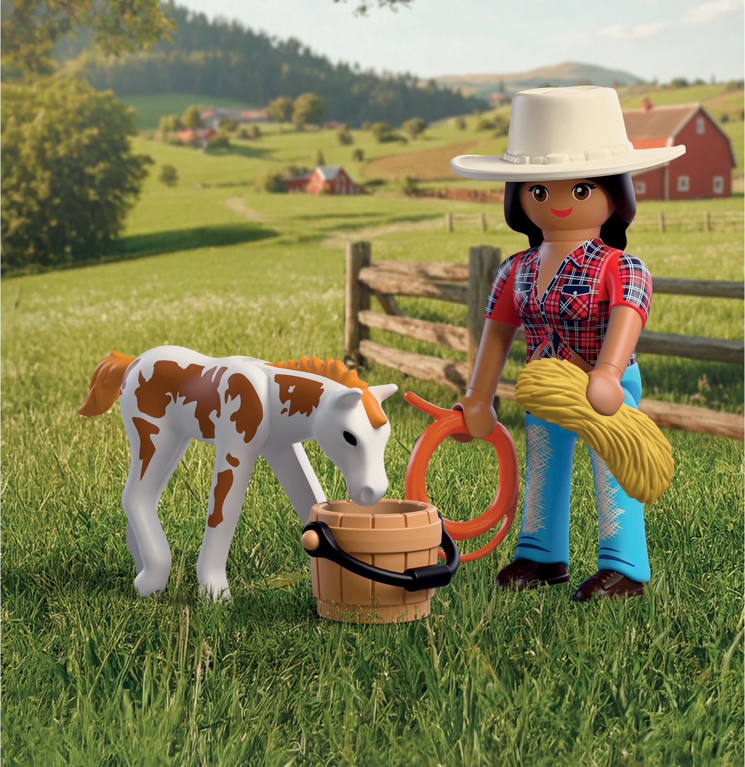 Playmobil® Konstruktions-Spielset »DuoPack Reiterin mit Fohlen (72026), I Love Horses«