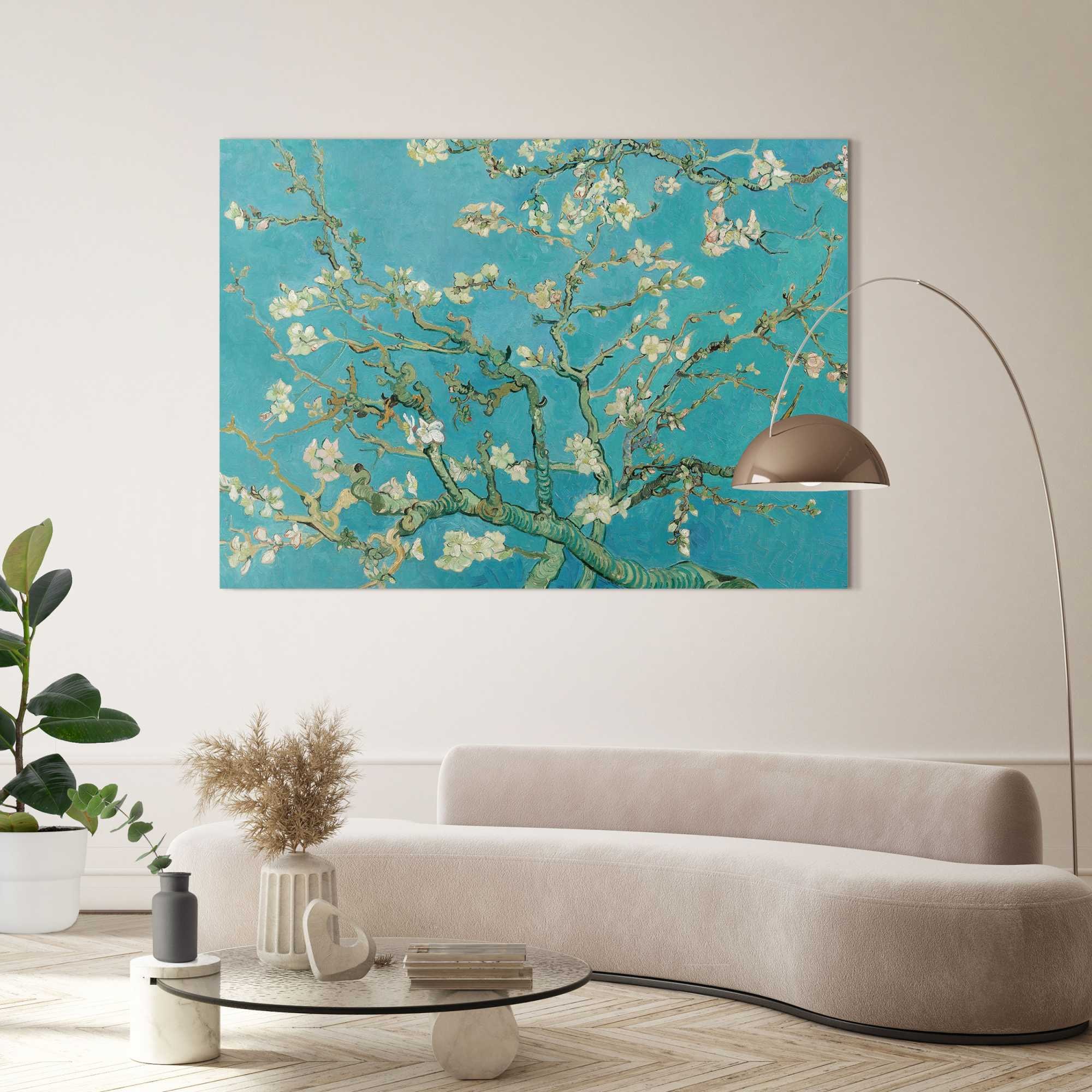 Reinders! Panneau déco »Mandelblüte« Wohnzimmer - Inspiriert von Werken von Van Gogh - Blau - MDF