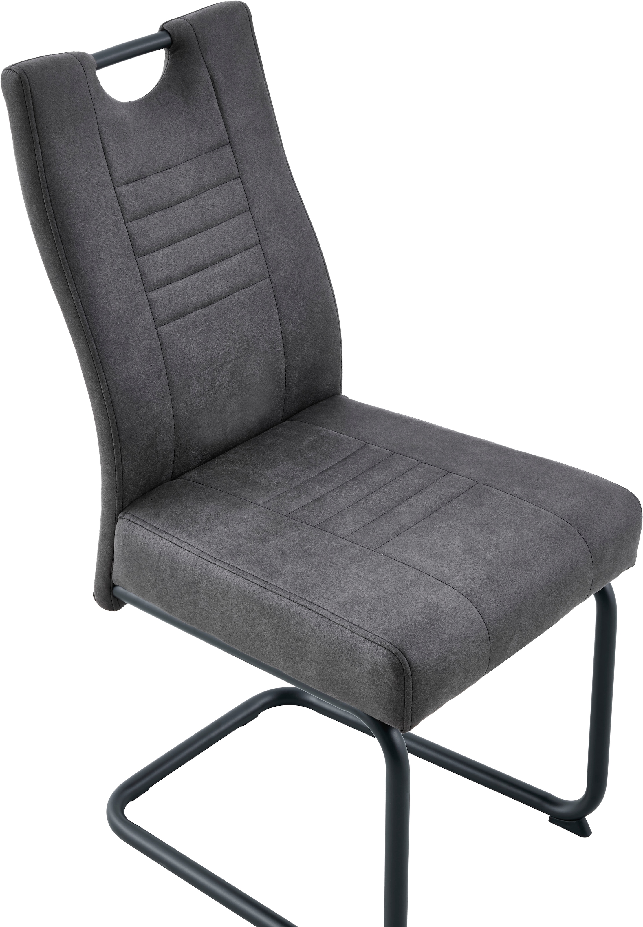 GOODproduct »"Altona", Esstisch ausziehbar plus 6 Stühle, TOPSELLER!« Esstisch ausziehbar 140 - 180 cm, 6 Freischwinger, 7 tlg. tlg. Säulentisch 140-180x90 cm, Stuhl mit Federkorb, 140 kg belastbar