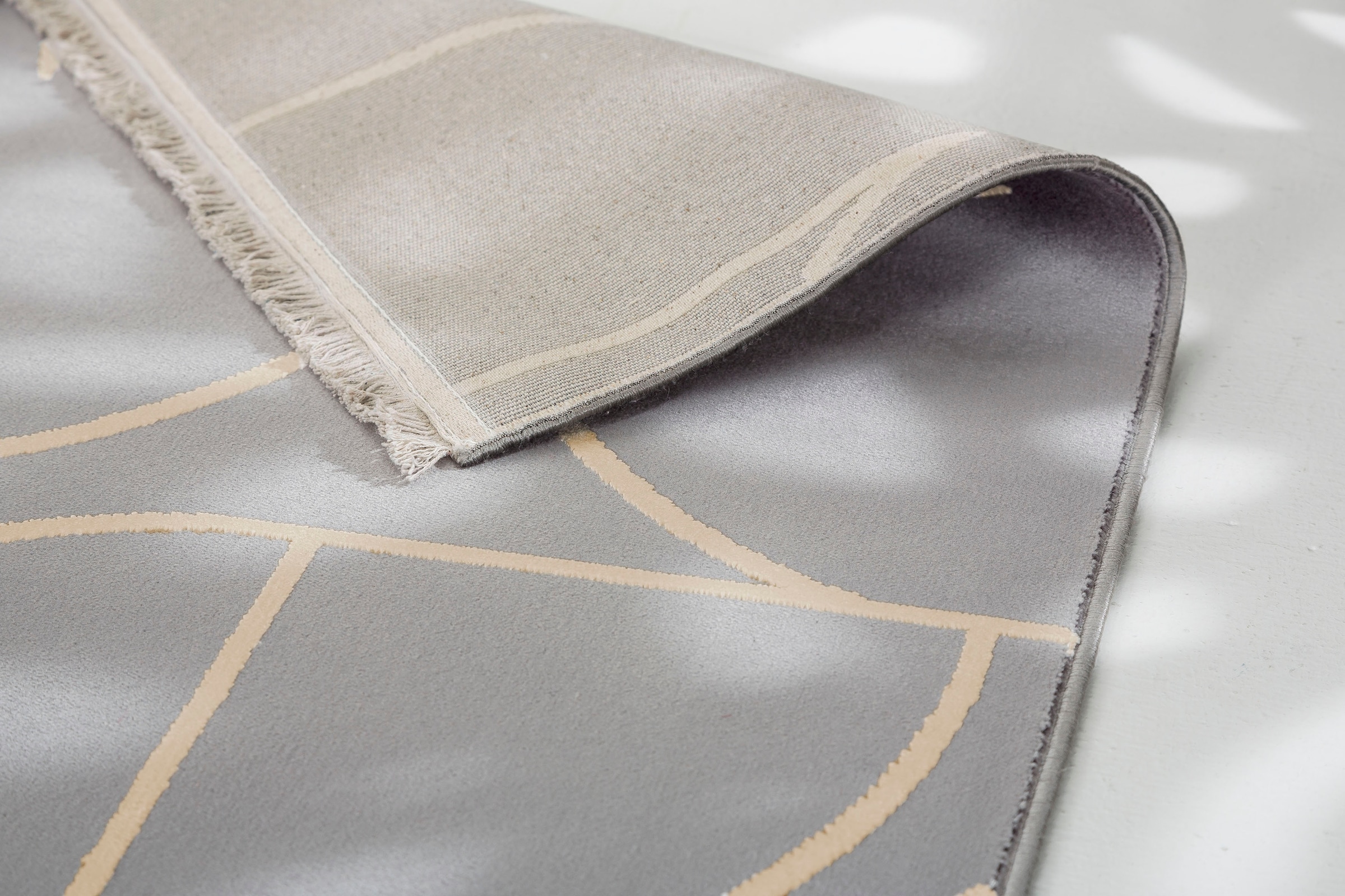 SCHÖNER WOHNEN-Kollektion Teppich »Magic 6104« rechteckig 7 mm Höhe Hoch Tief Struktur, mit Viskose, weich und glänzend