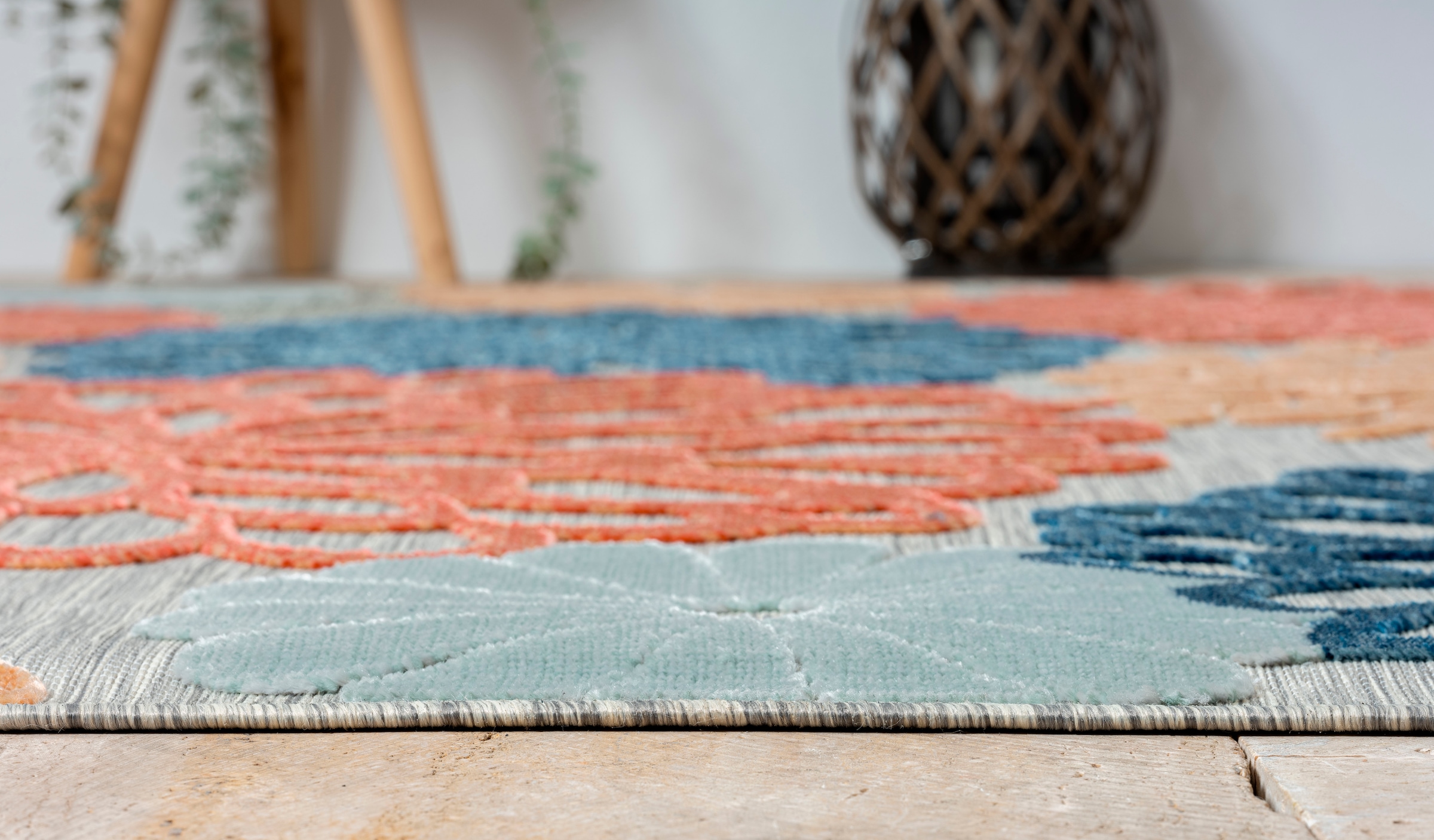 GOODproduct Teppich »Tamsin, LAGERRÄUMUNG!« rechteckig 8 mm Höhe Hoch-Tief Effekt, In- und Outdoor geeignet, Terrasse & Balkon