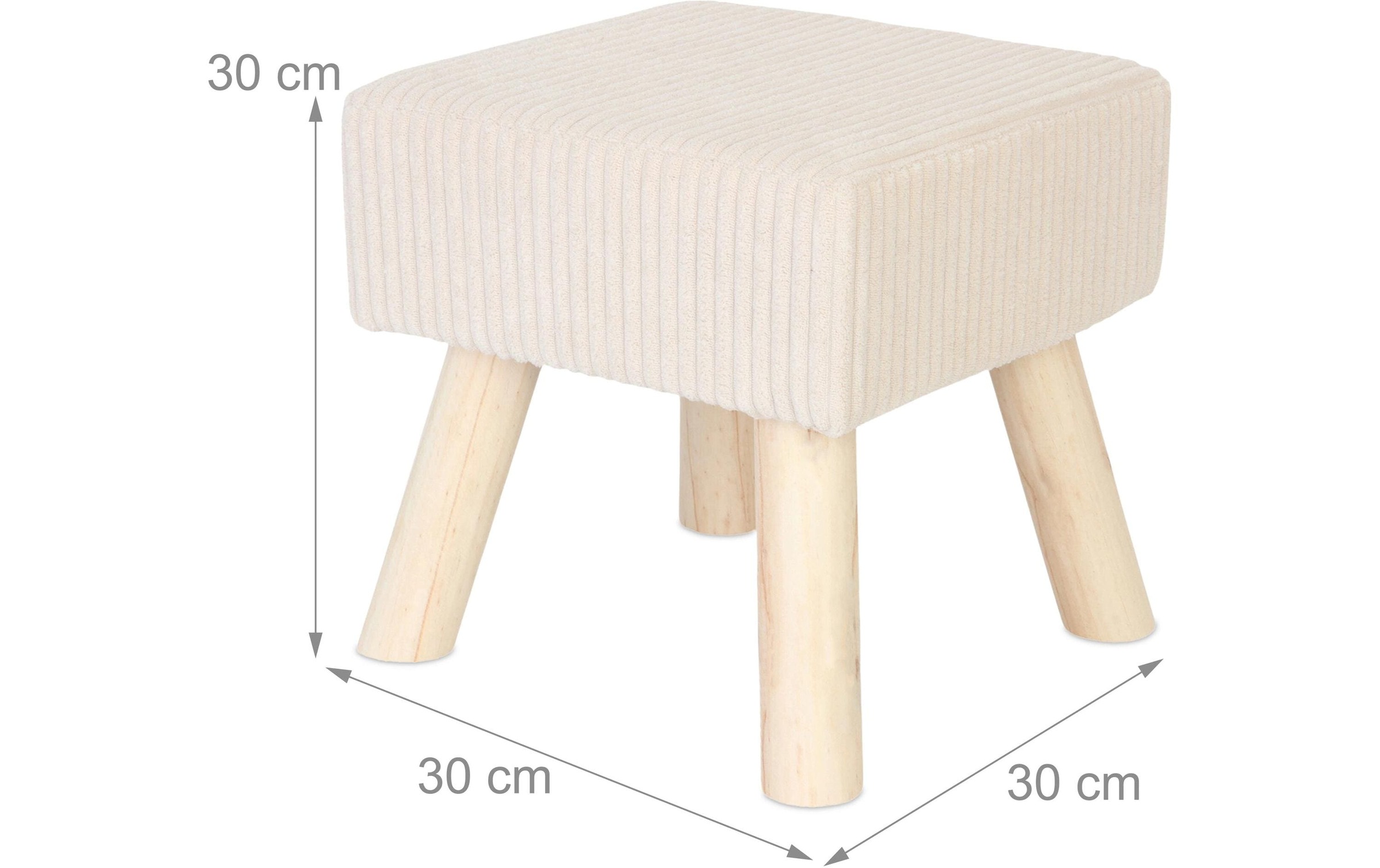relaxdays Tabouret »Cord 30 x 30 cm«