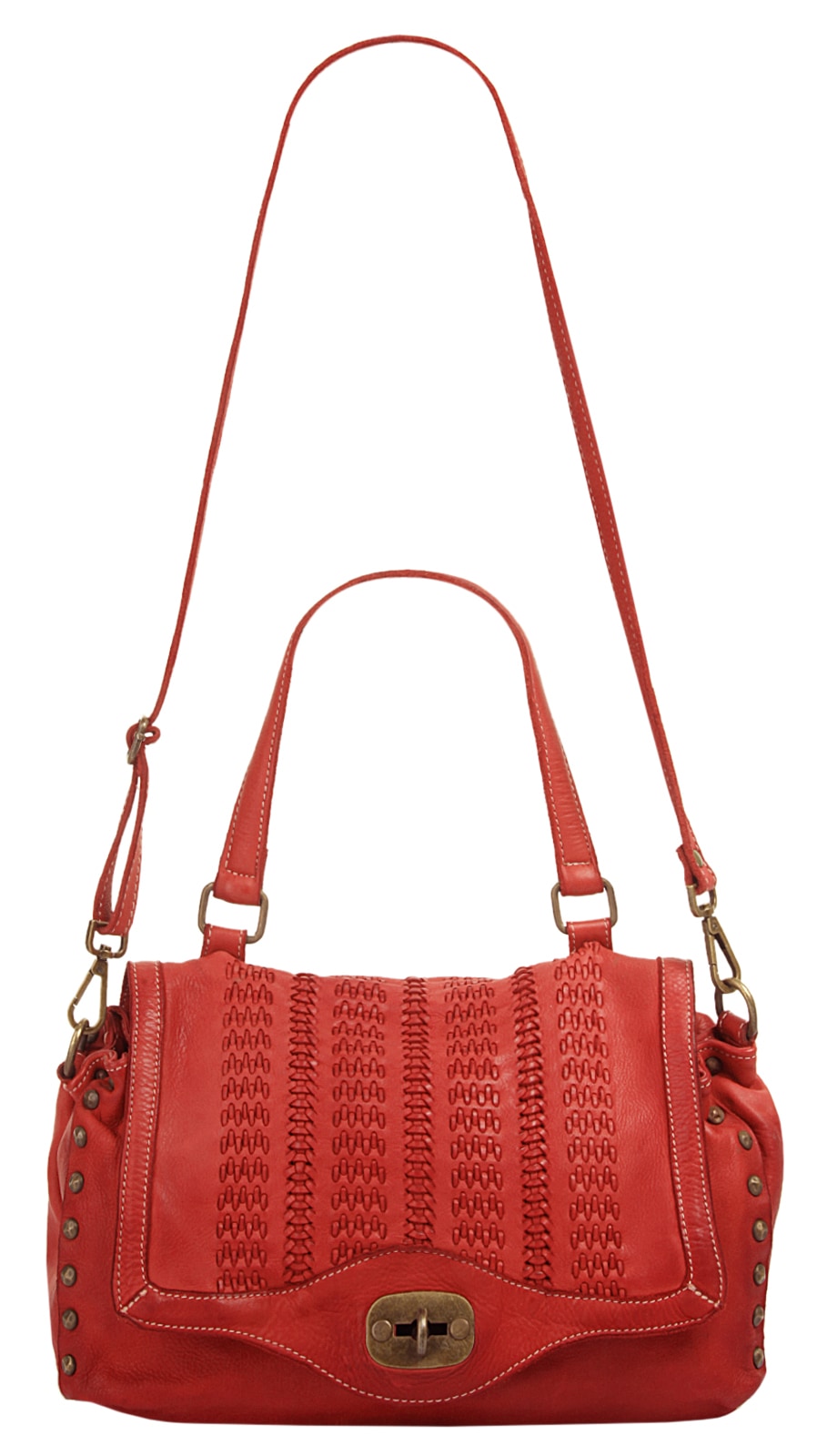 Samantha Look Henkeltasche echt Leder, Made in Italy