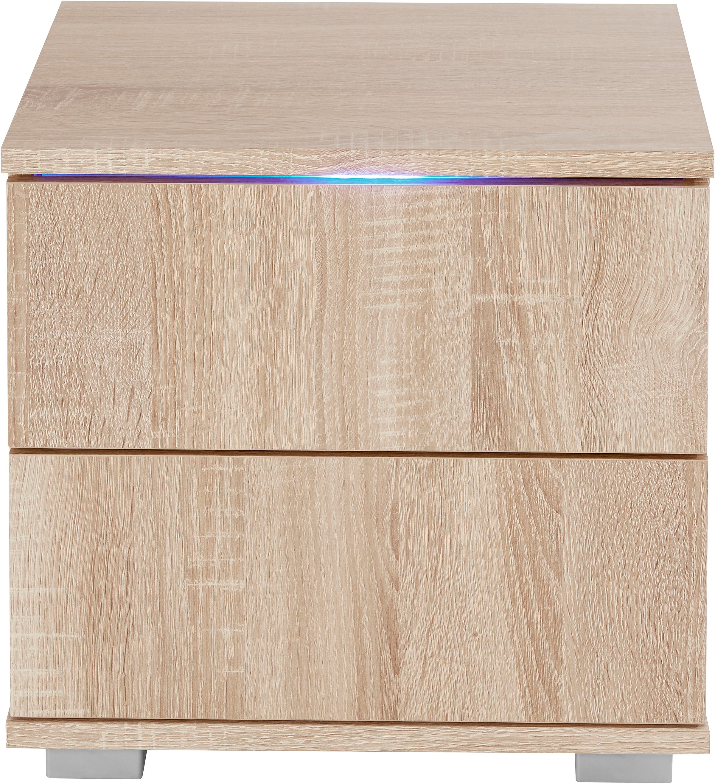 priess Nachtkommode mit LED-Beleuchtung und Push-to-open