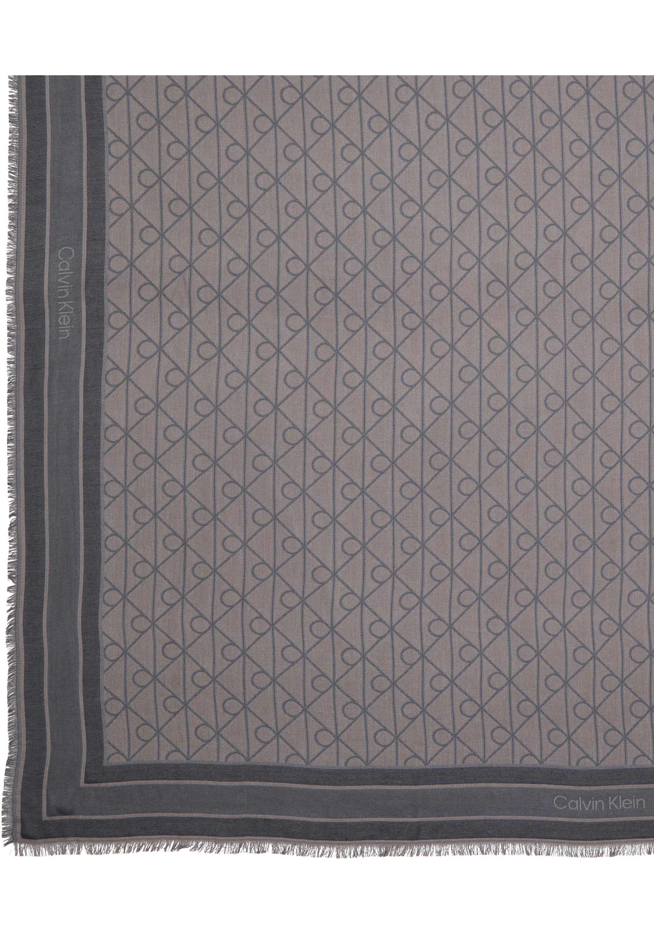 Calvin Klein Foulard de mode »EMBLEM AOP JACQUARD SQUARE SCARF« Mit Markenlabelmusterung