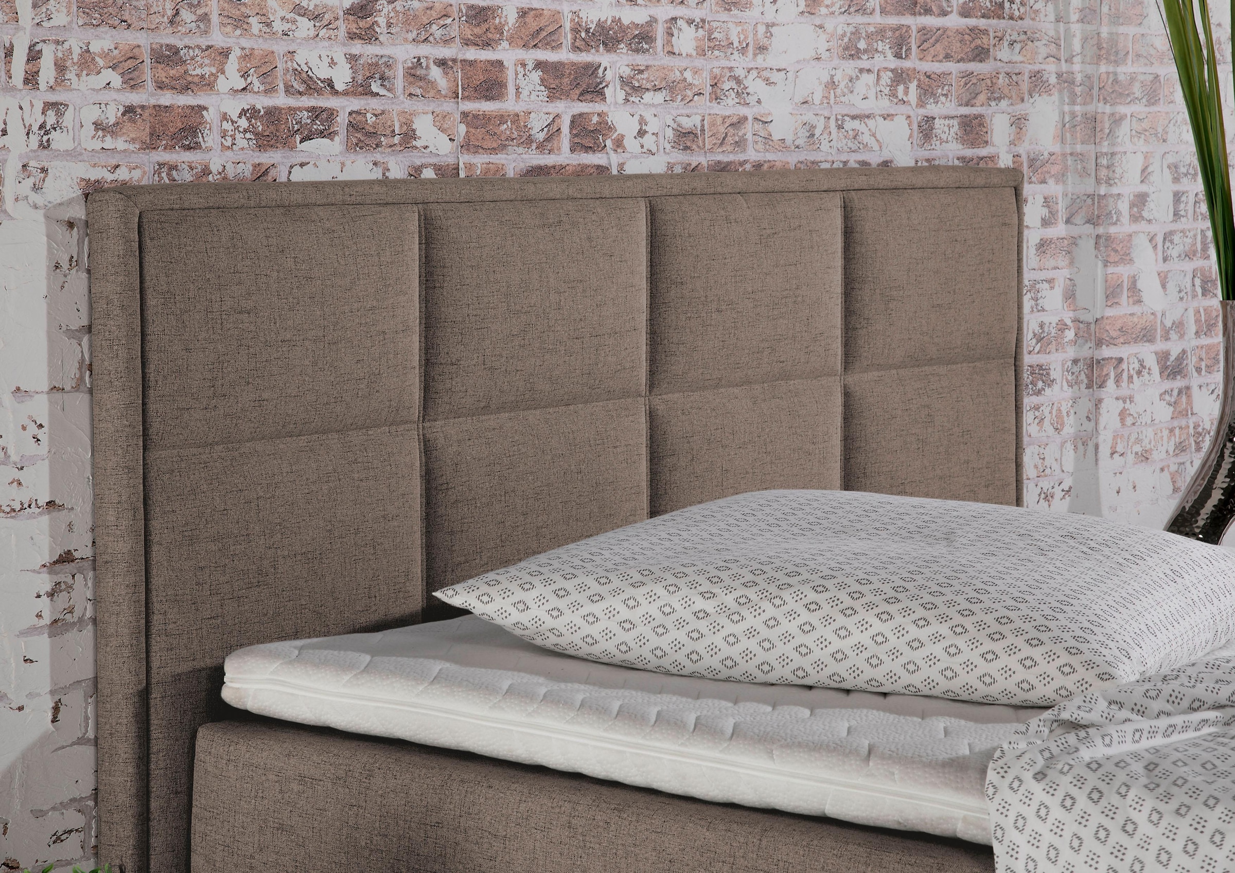 Home affaire Lit boxspring »Casey« in 5 Breiten, 3 Ausführungen, 2 Härtegraden, Steppung, Topper