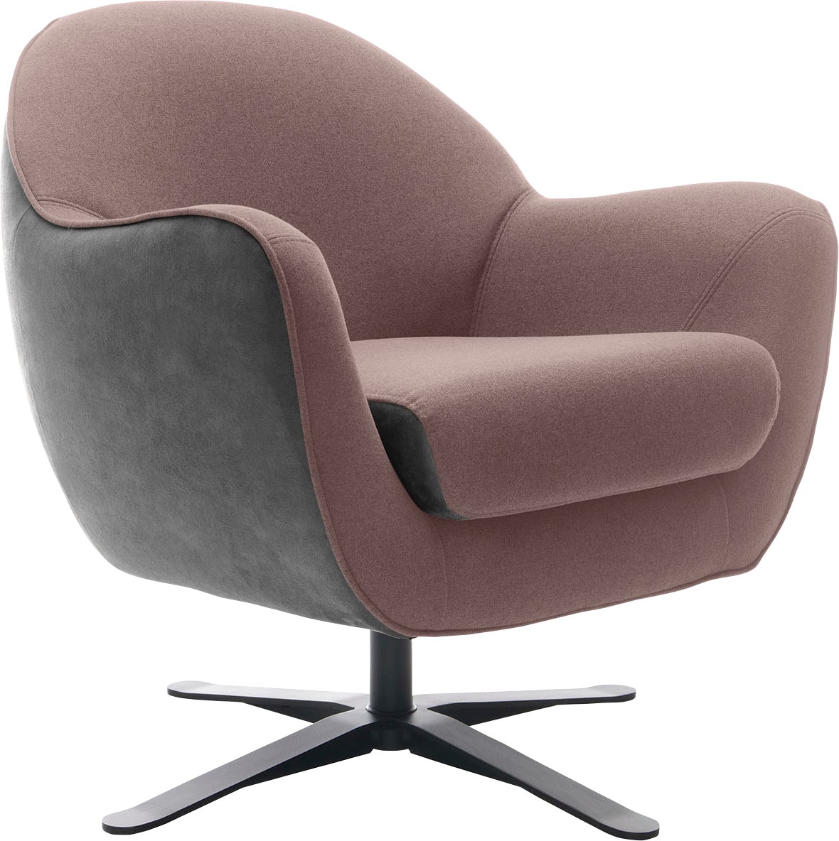 TRENDMANUFAKTUR Fauteuil pivotant »Mira, Loungesessel« au style intemporel et moderne avec fonction de rotation pratique