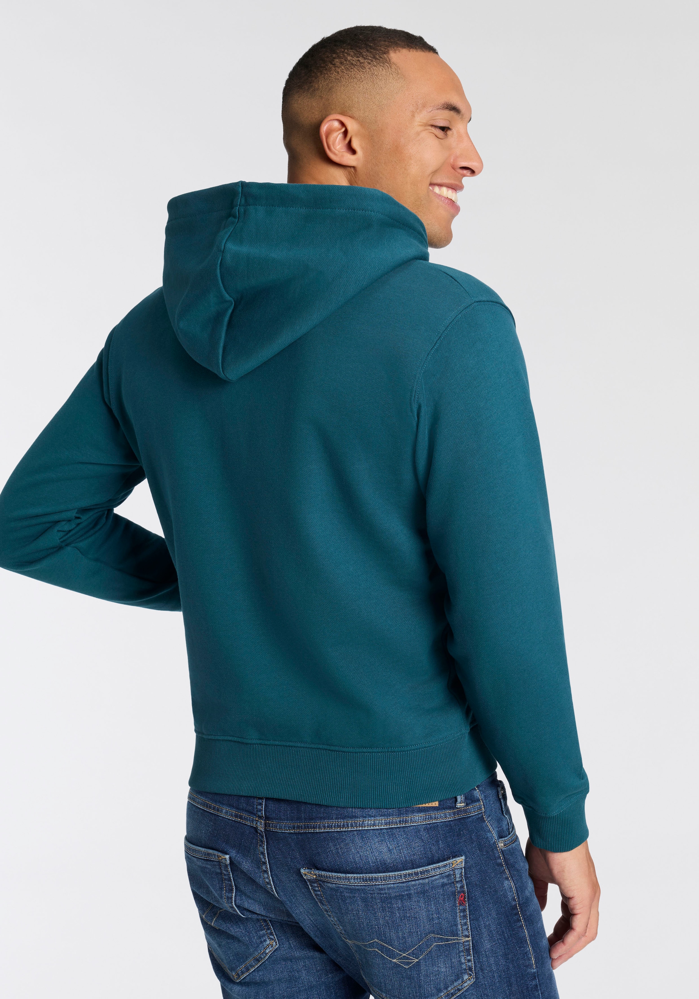 Replay Kapuzensweatjacke aus Baumwolle, Regular Fit