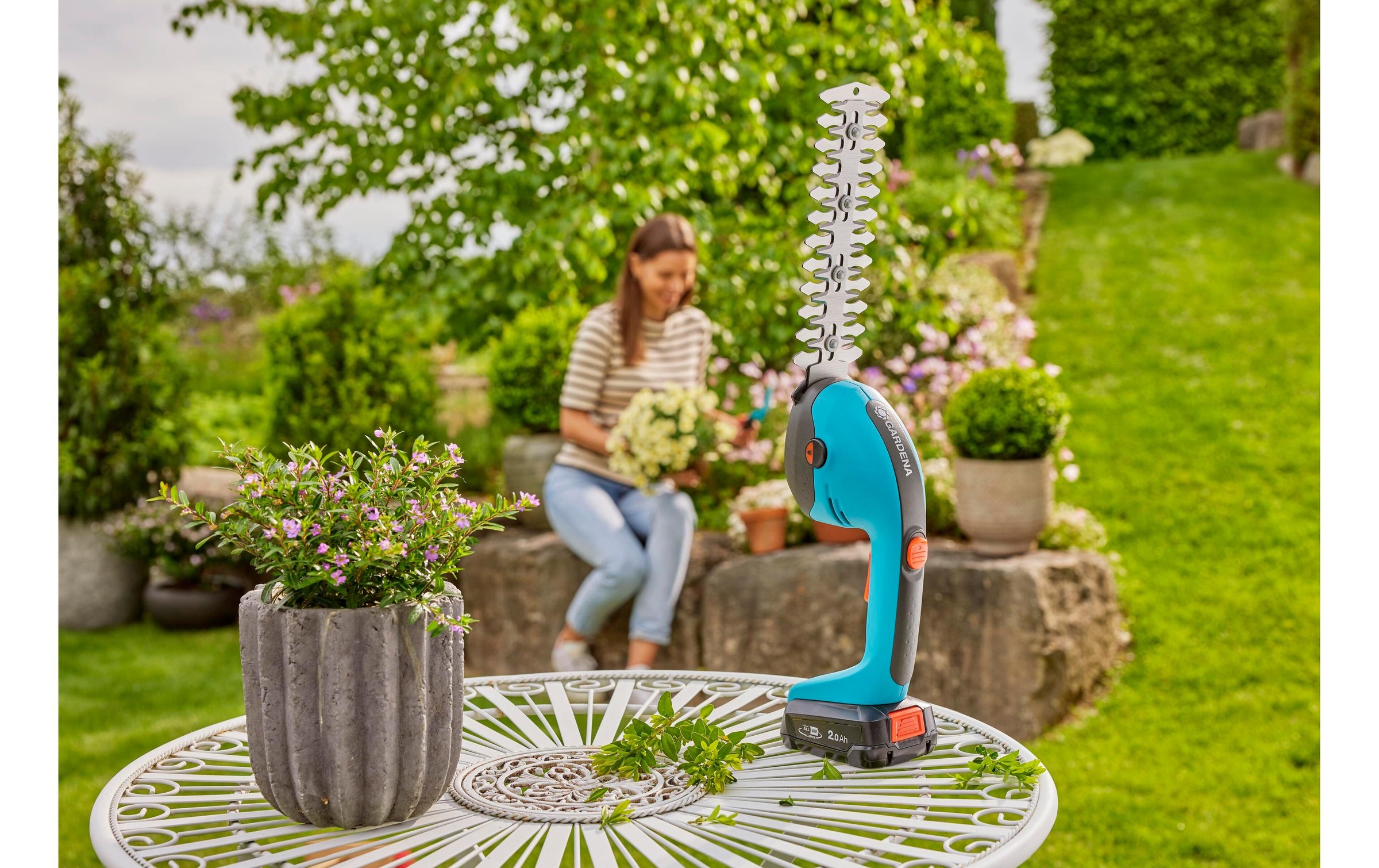 GARDENA Set de cisailles à gazon et à buissons sans fil »PowerCut 20/18 V P4A solo« ()