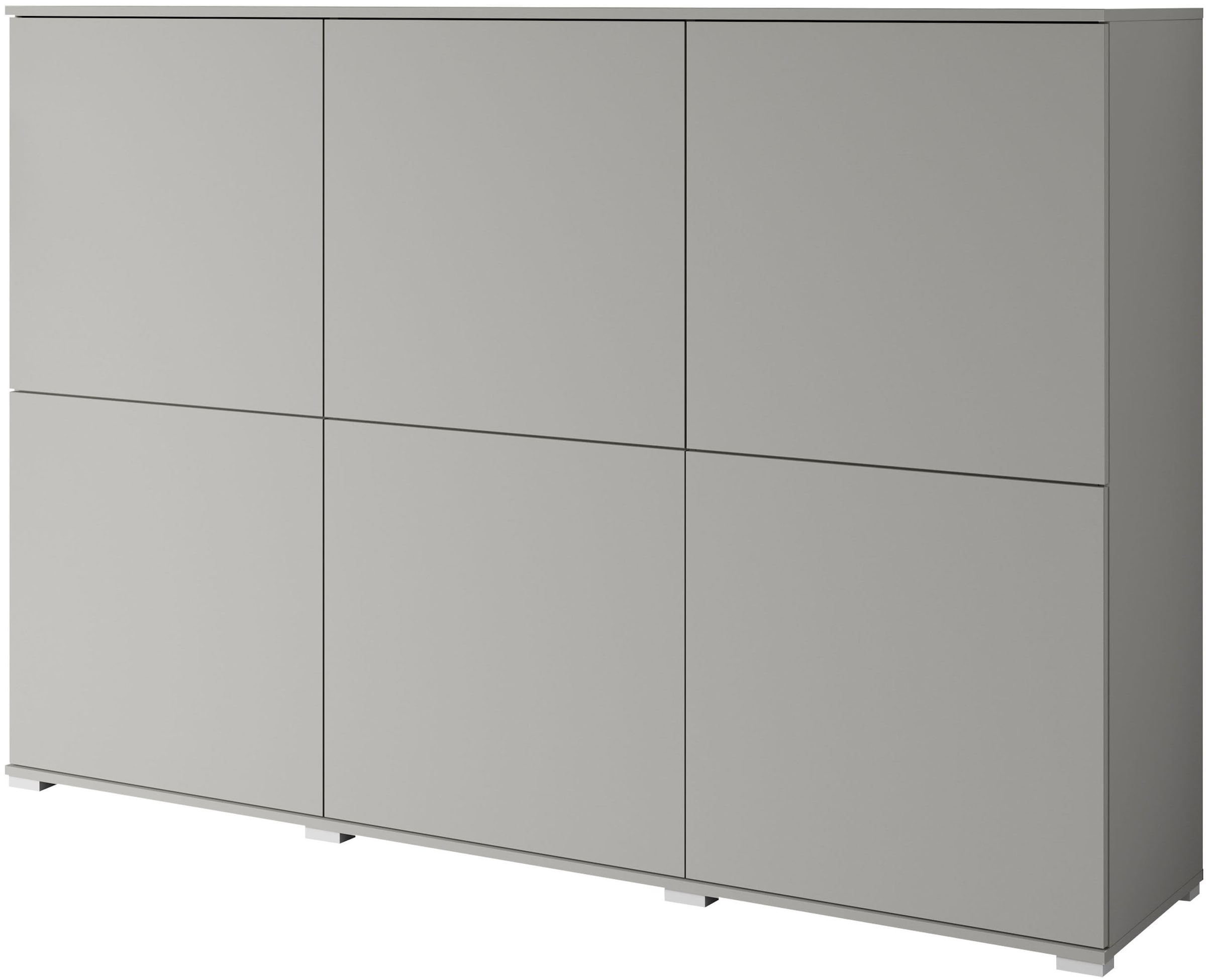 GOODproduct Buffet haut »Kenia, moderne grifflose Hochkommode mit 6 Türen, Breite 180 cm« 1 cuis tlg. façades push-to-open, étagères réglables en hauteur