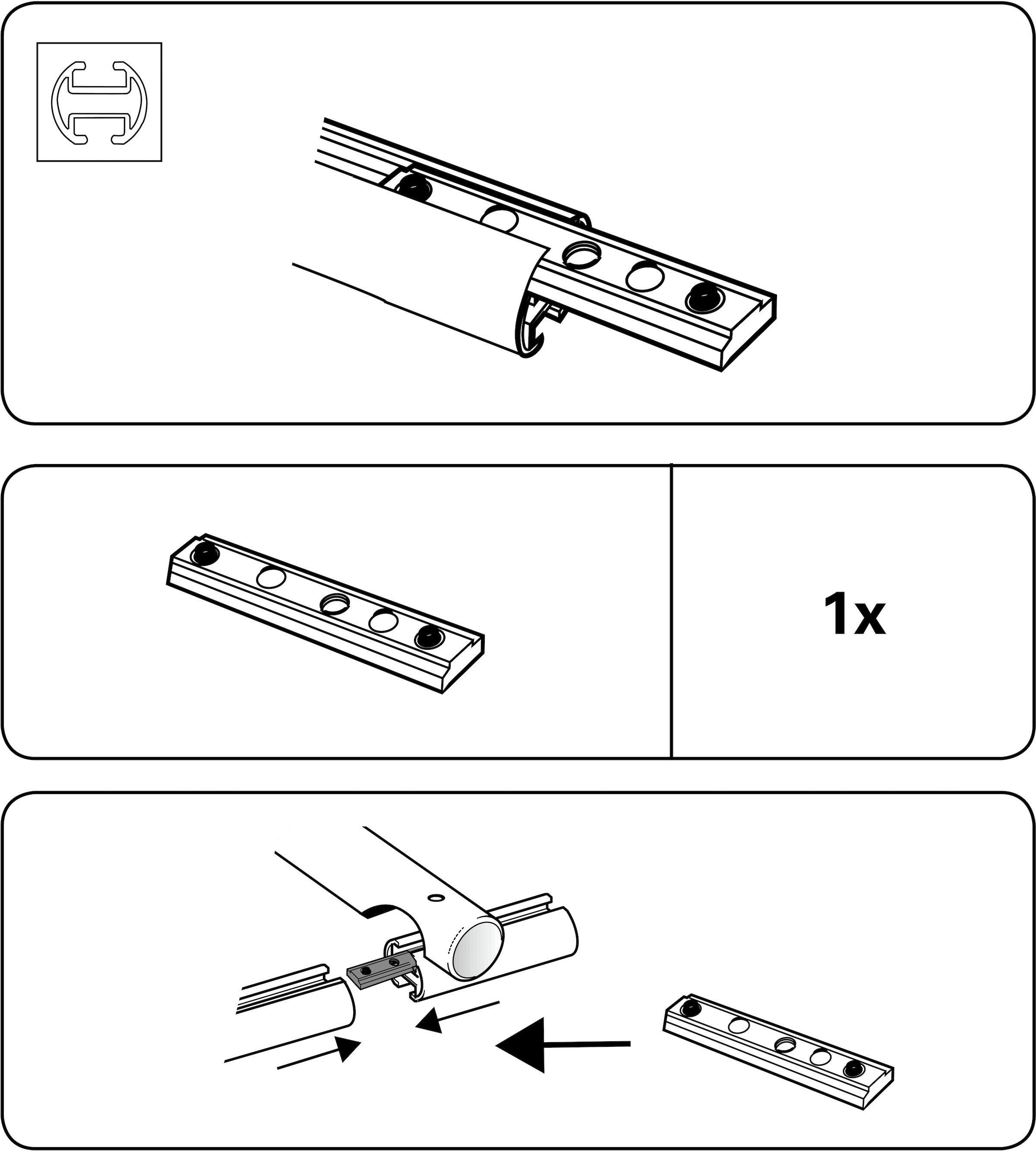GARDINIA Connecteur »für Gardinenstangen Kira mit Innenlauf II« Serie Gardinenstange Kira