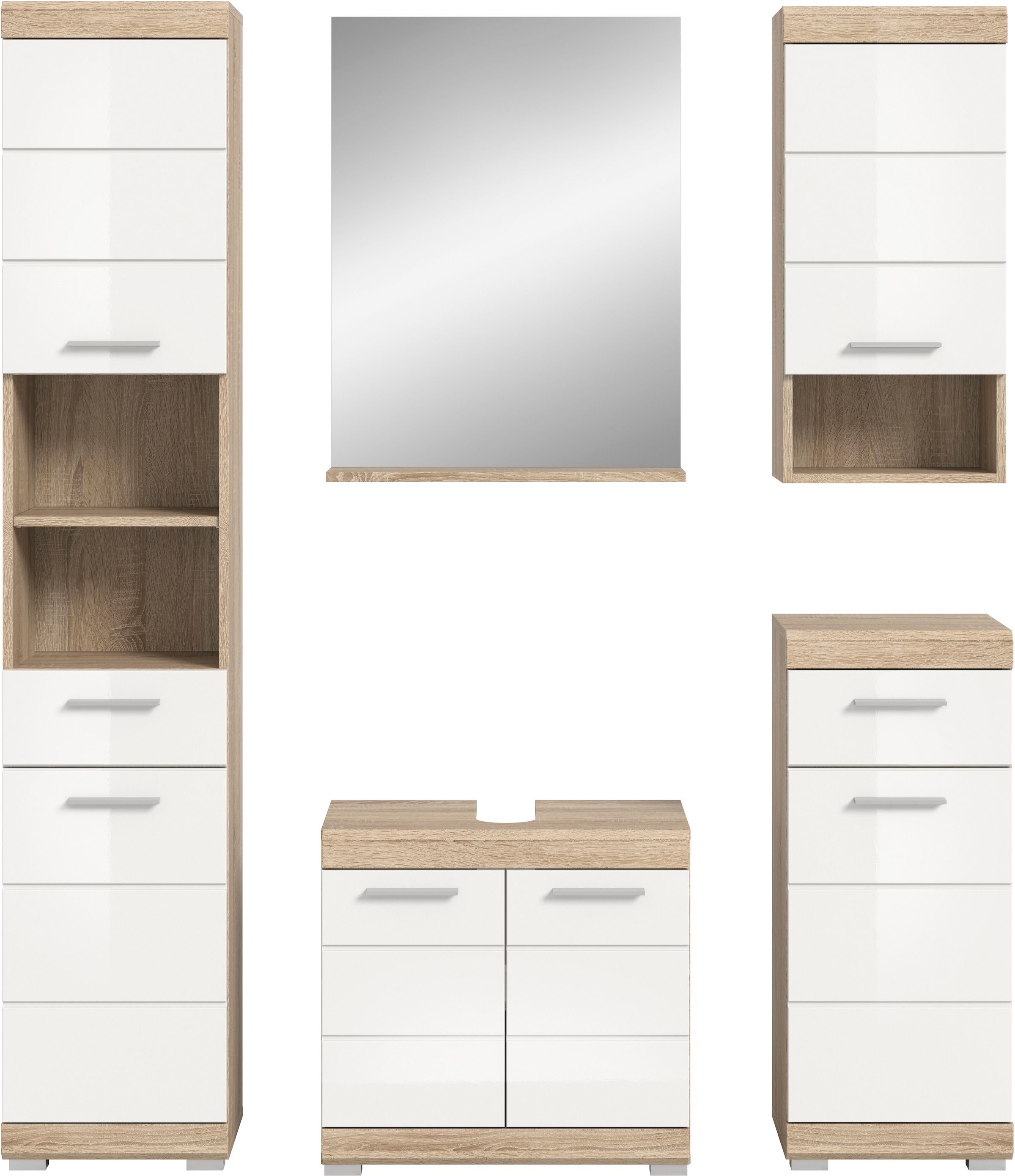 welltime Ensemble de meubles de salle de bain »Siena, 5 teilig, bestehend aus:« Ensemble, BEST-SELLER !, 5 cuis tlg.