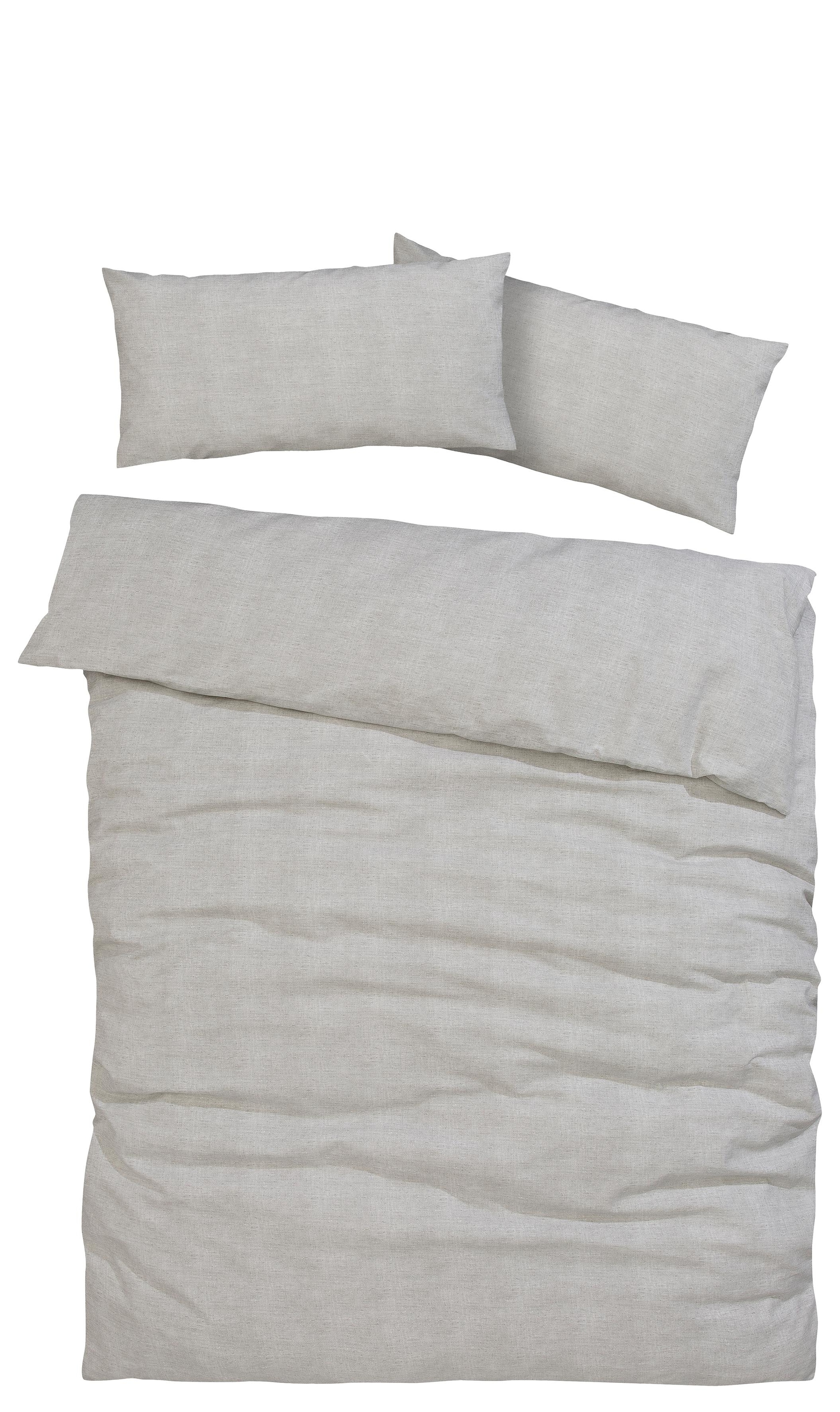 Home affaire Linge de lit »Melli« 2 tlg. Bettwäsche aus Baumwolle, Leinen-Look in Melange-Optik