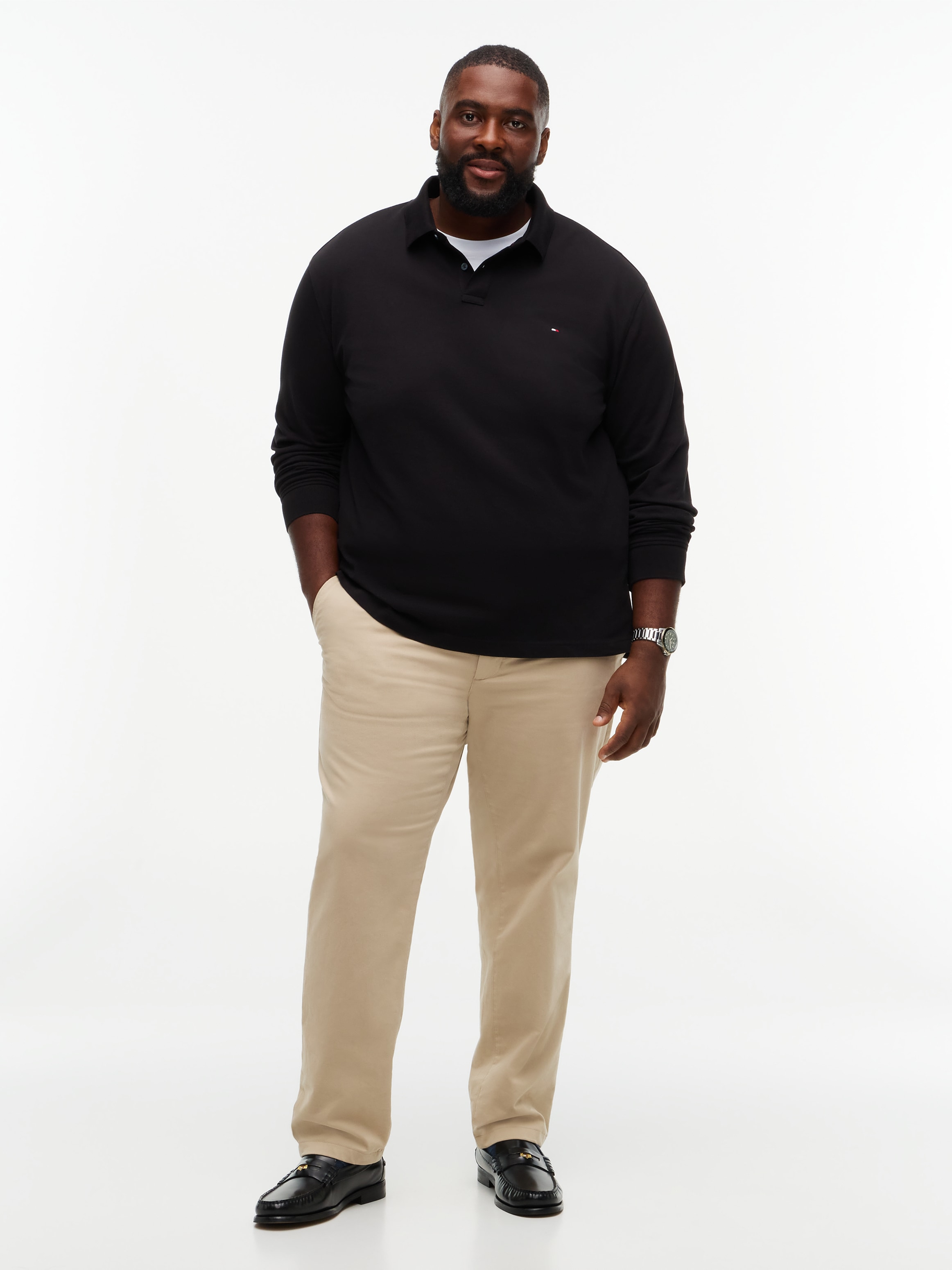Tommy Hilfiger Big & Tall Polo à manches longues »BT-1985 REGULAR LONGSLEEVE« Grandes tailles, piqué stretch