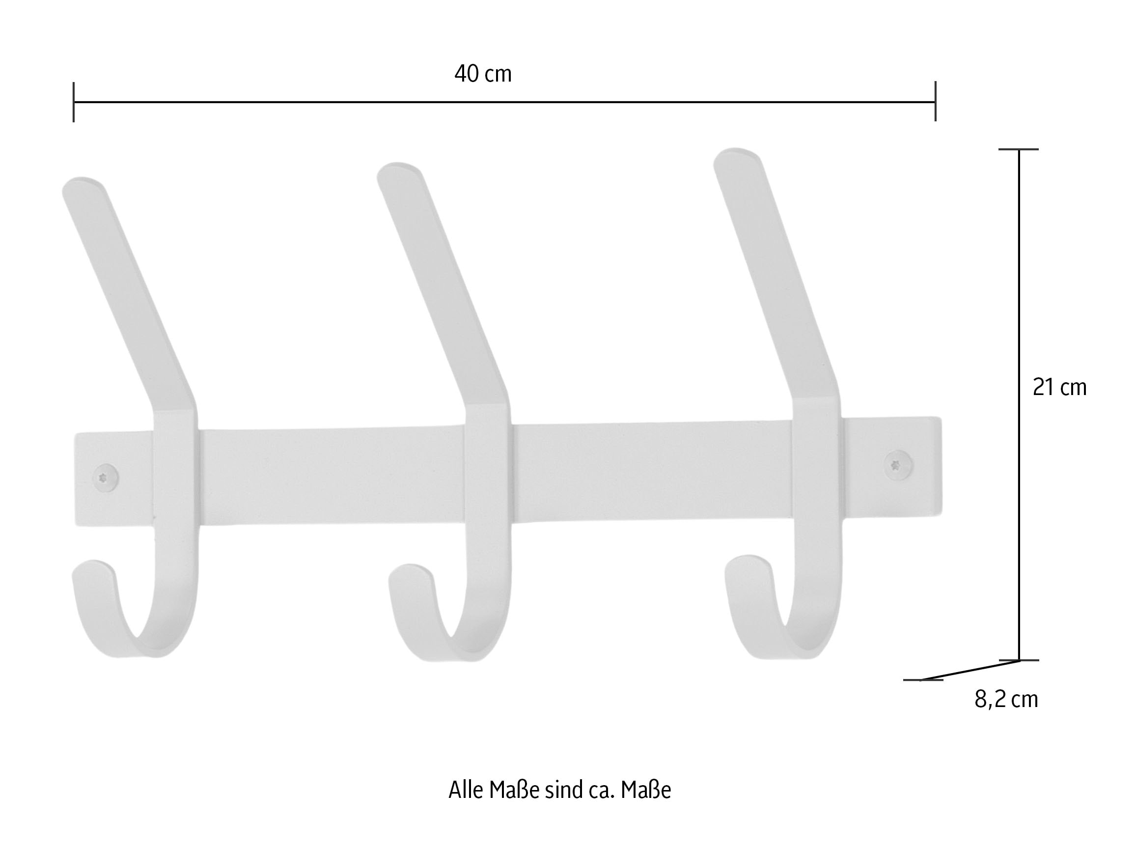 Spinder Design Garderobenhaken Metall, Breite 40 cm