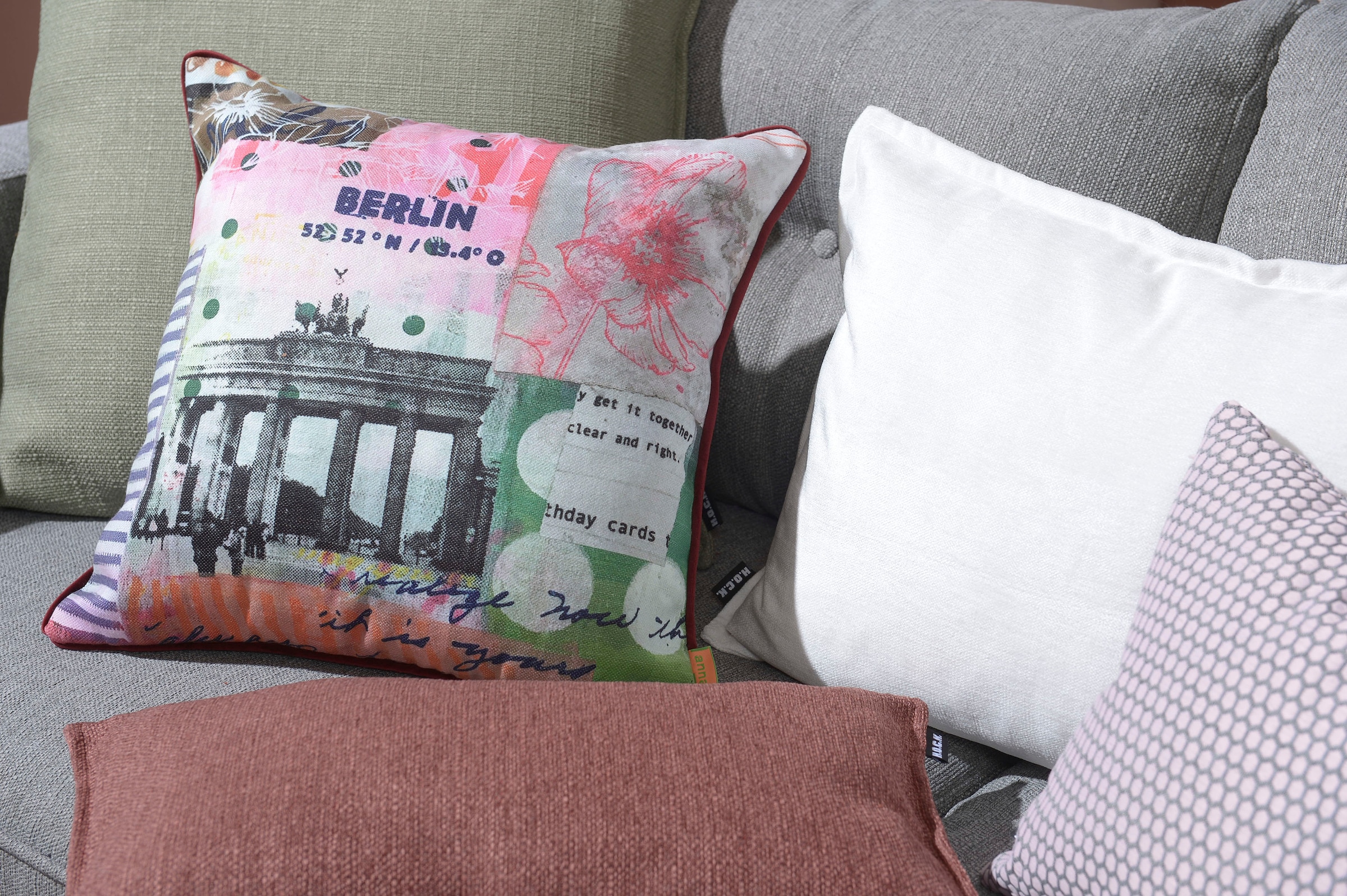 H.O.C.K. Dekokissen »Lieblingsstädte BERLIN« mit Berlin-Motiv, Wendekissenhülle mit Füllung, 1 Stück