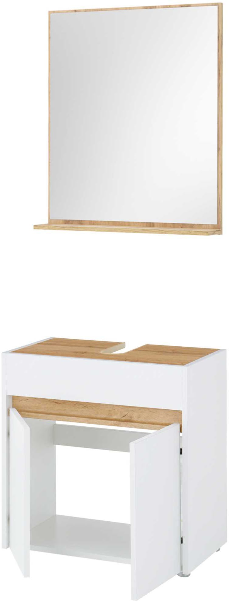 Home affaire Badmöbel-Set »CITY/ GIRON, Bad im zeitlosen Design, 2-teiliges Badezimmer« Set, 2 Stk. tlg.