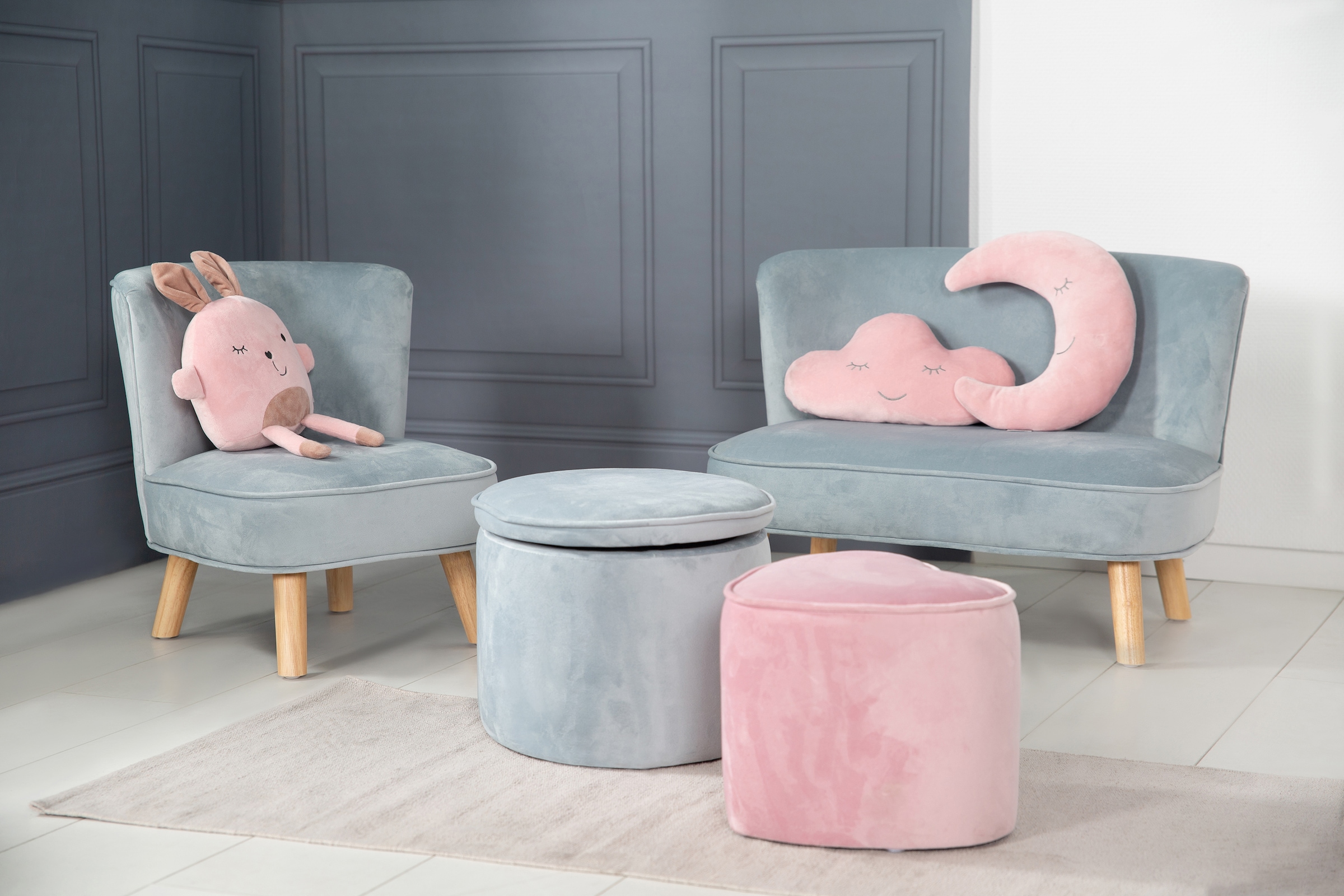 roba® Fauteuil pour enfant »Lil Sofa« mit Holzfüssen