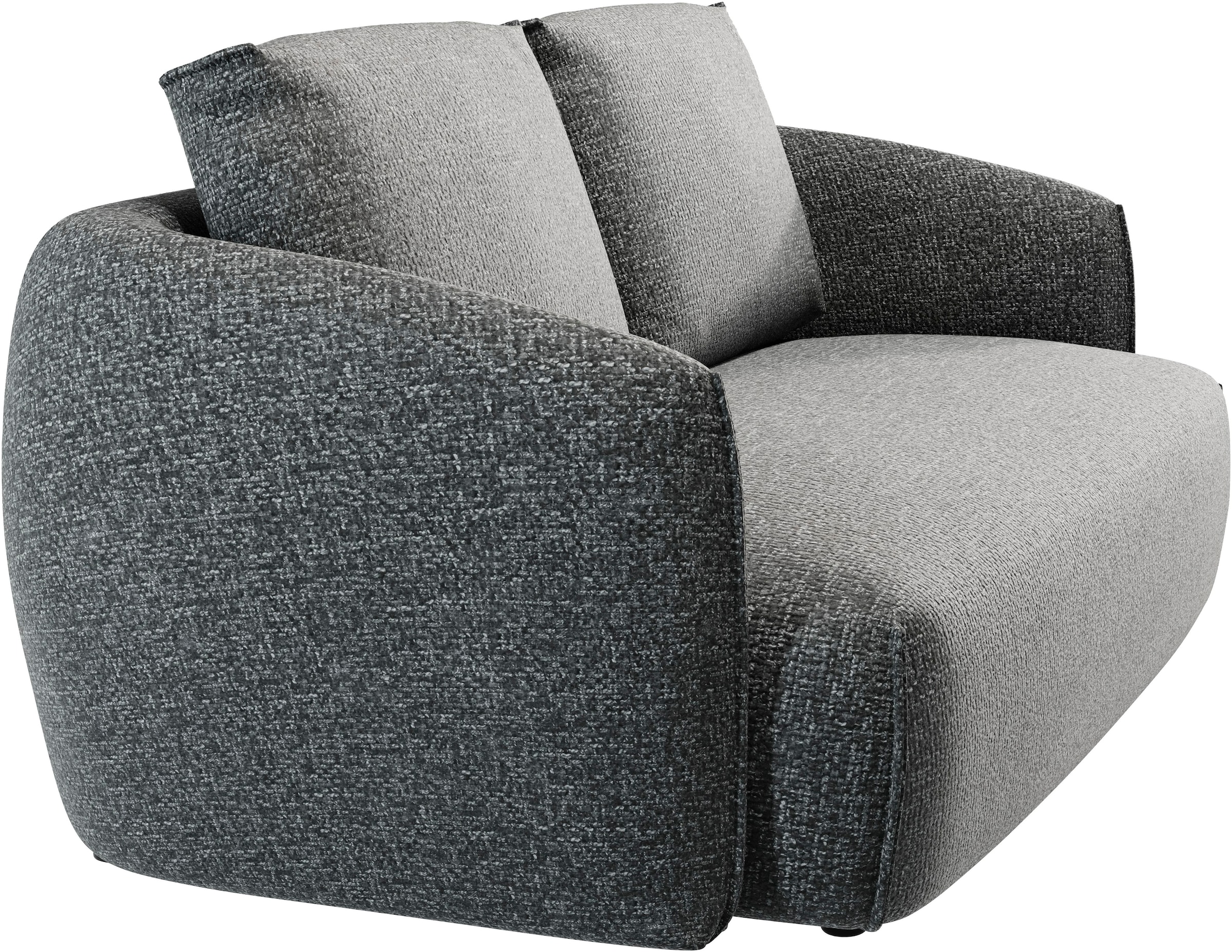 TRENDMANUFAKTUR 2-places »Shawn Designsofa mit elegant geschwungen Armlehnen, bequem« forme organique, avec revêtement de haute qualité