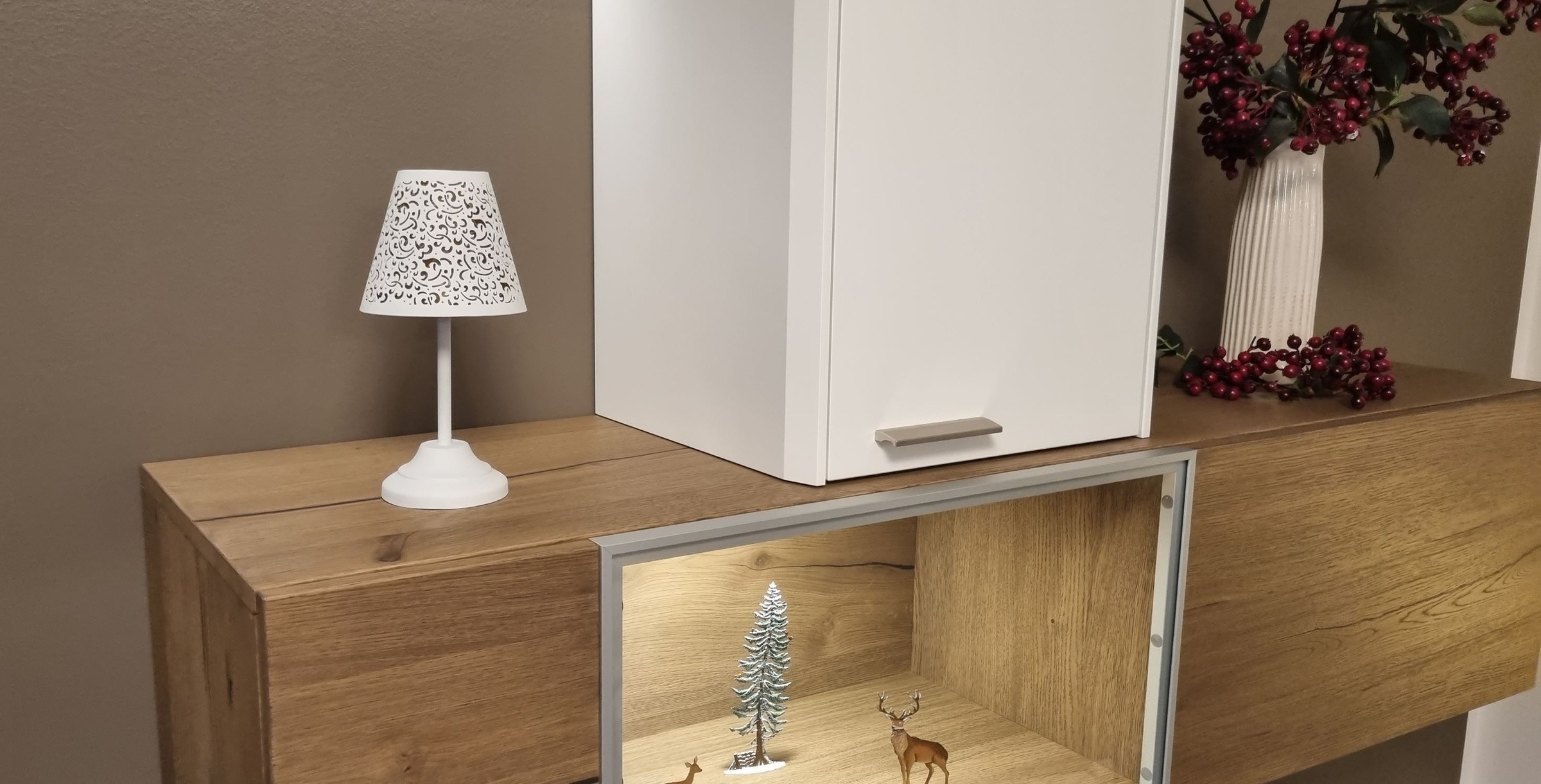 Ambiente Haus Teelichthalter »Teelicht-Lampe in Weiss - (H) 24 cm«