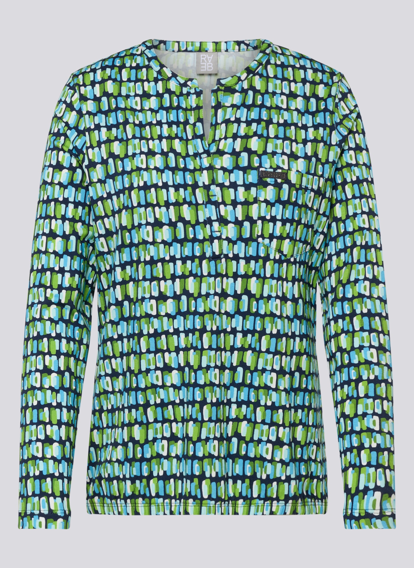 Rabe T-shirt à manches longues mit grafischem Muster