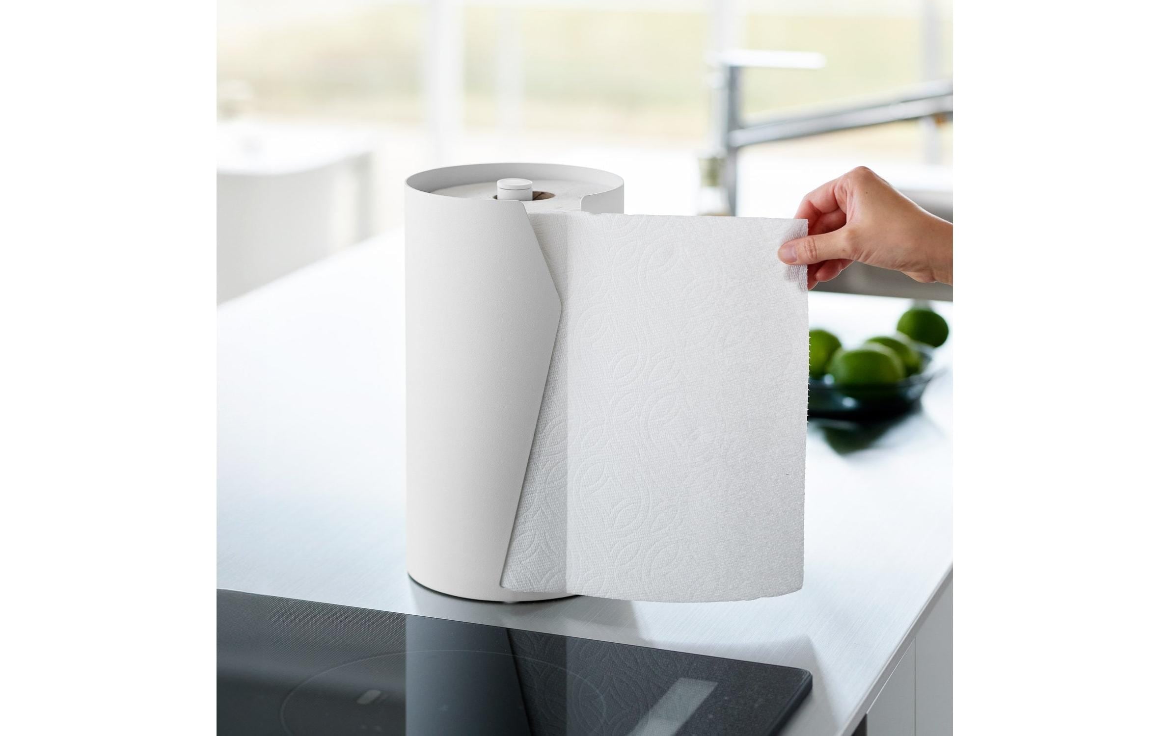 Yamazaki Küchenrollenhalter »Tower 16 x 16 x 30.2 cm« Runder Küchenrollenhalter aus Stahl mit beschwerter Basis