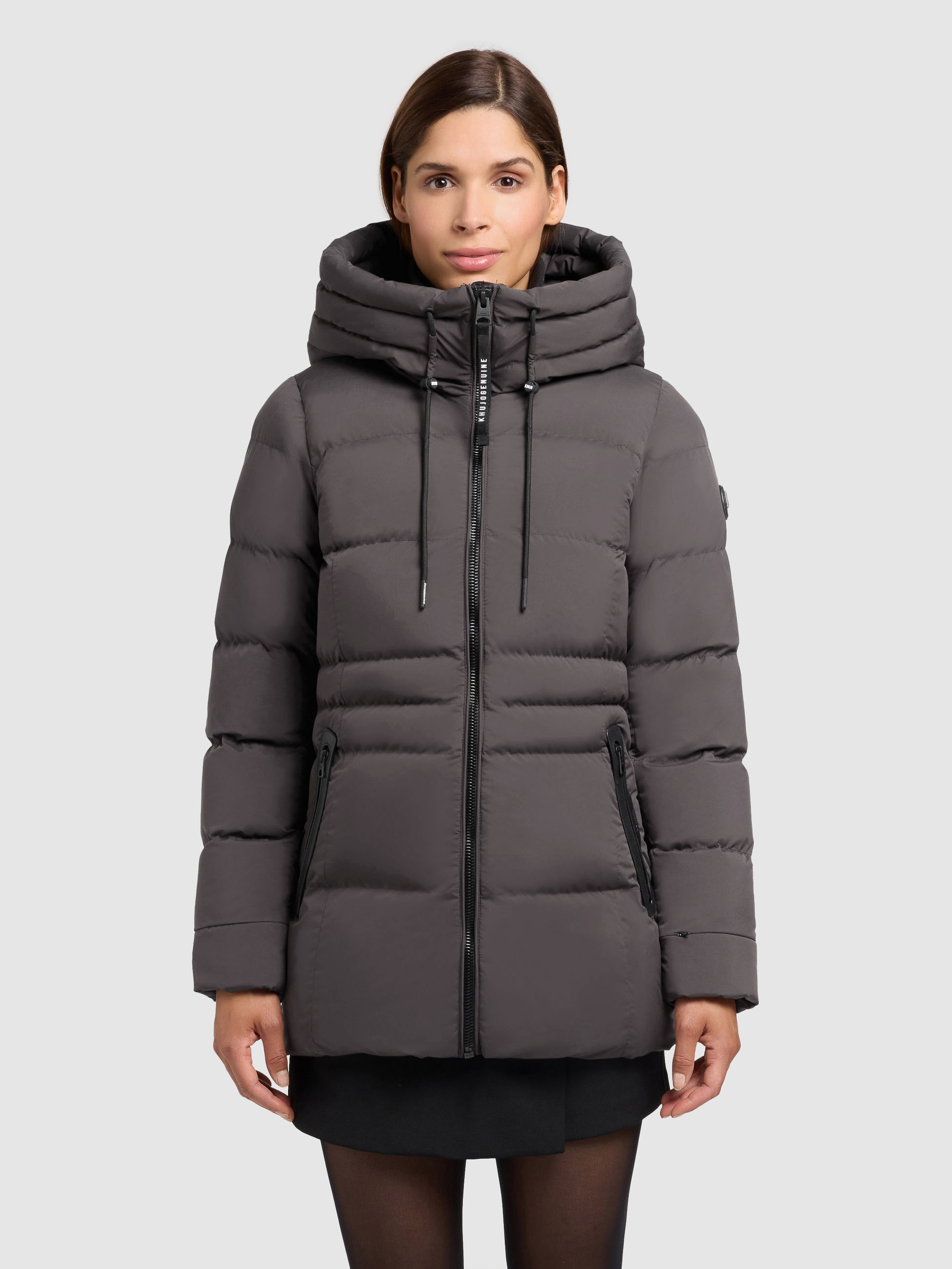 khujo Veste matelassée »MATLA« mit Kapuze Reissverschlusstaschen mit Fleecefutter, eine Ärmeltasche