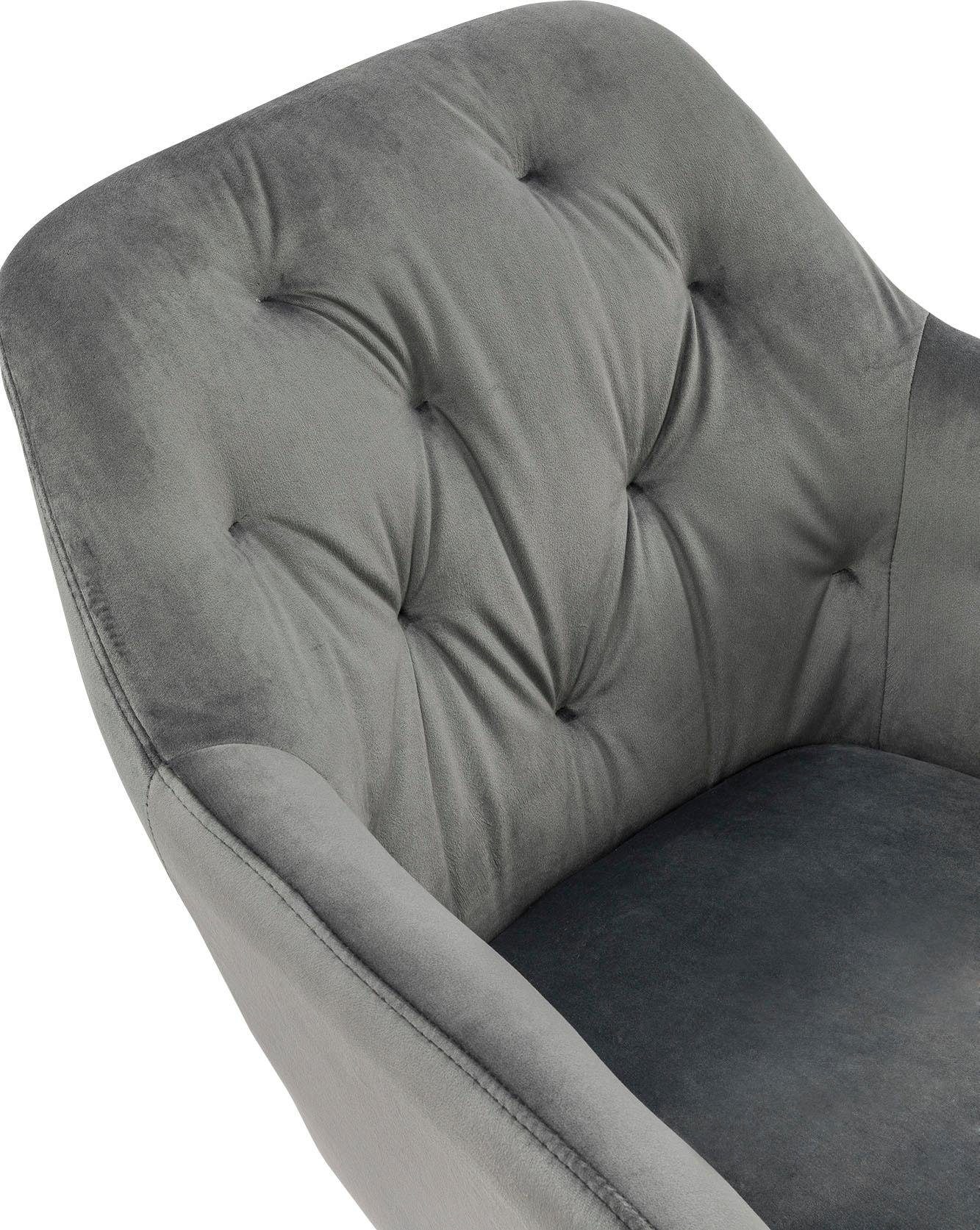 SalesFever Esszimmerstuhl »Coventry Komfortabler Polstertuhl im eleganten Stil« () Stilvoll mit eleganter Knopfheftung