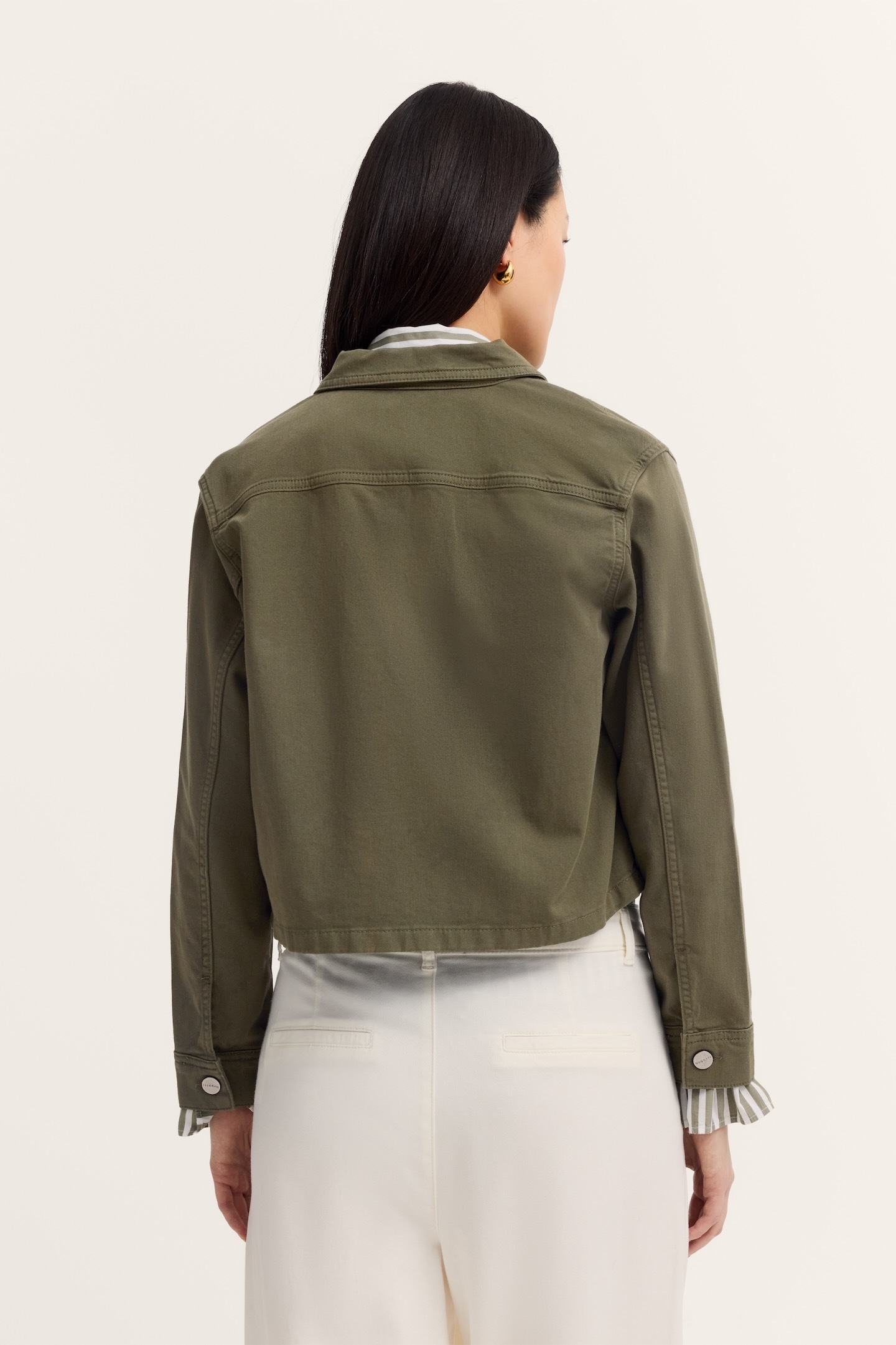 bugatti Veste en jean »Hemdkragen« mit verdeckter Knopfleiste