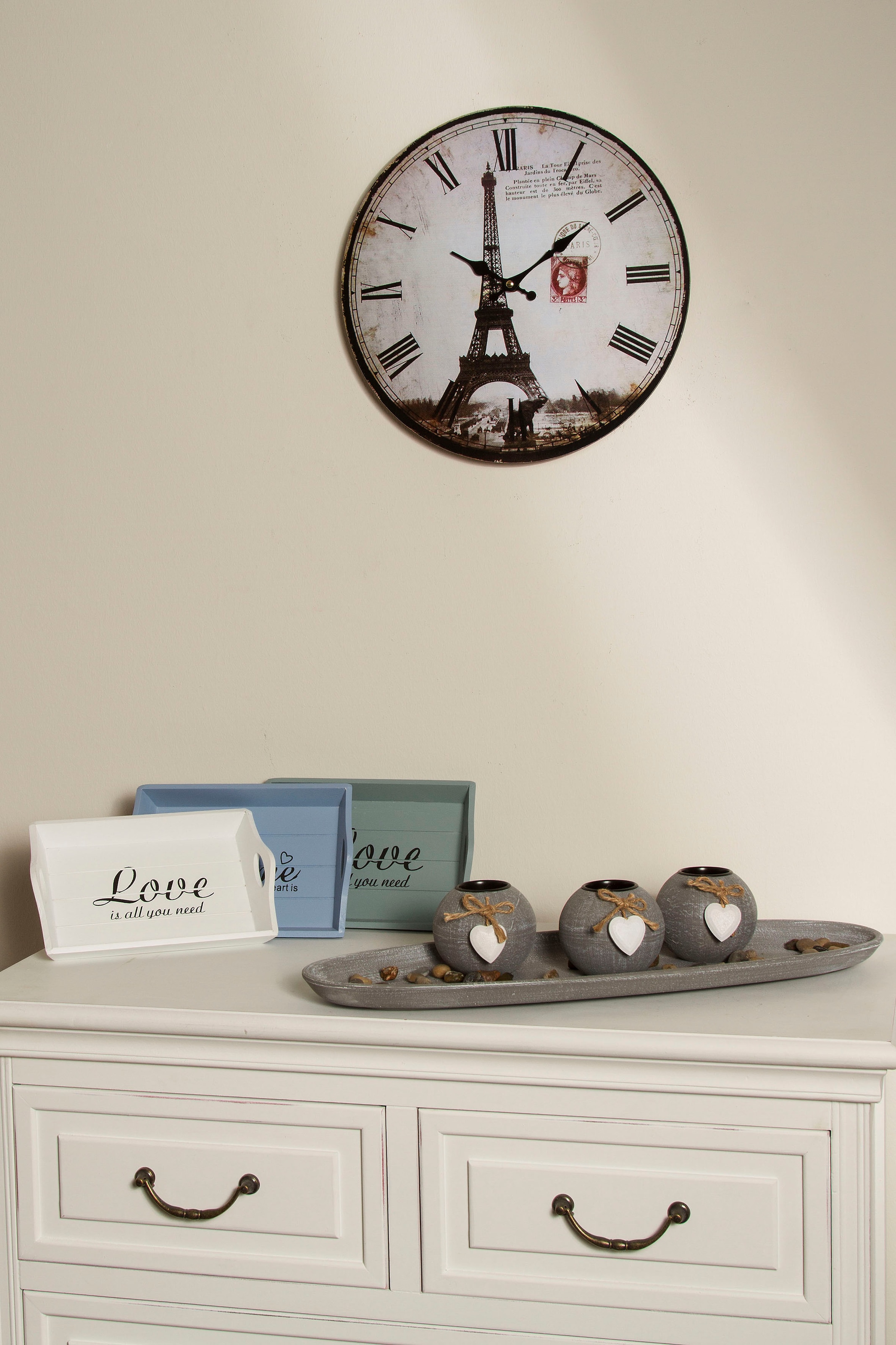 Myflair Möbel & Accessoires Horloge murale »"Eiffelturm II"« römische Ziffern, 33,8 cm