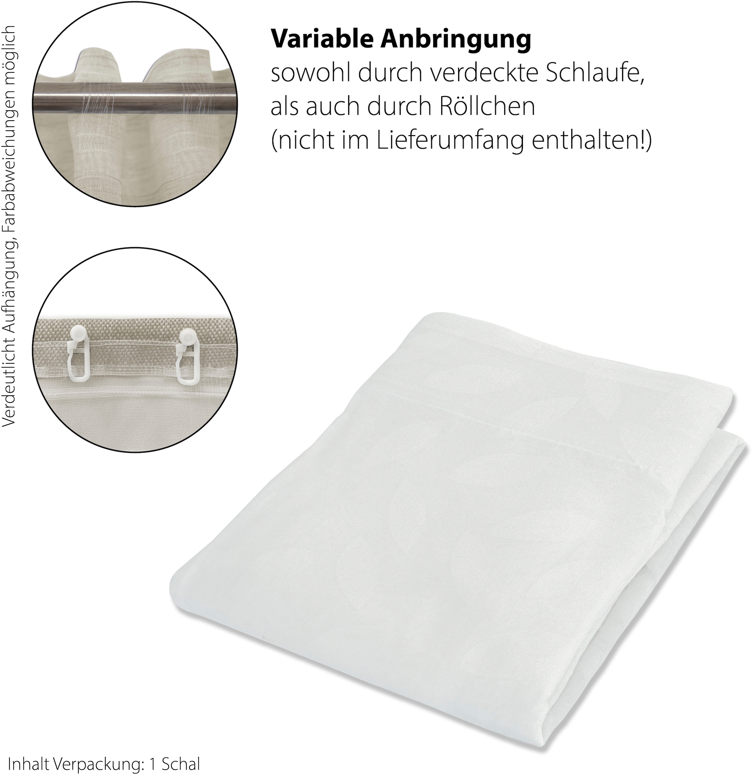 HOMING Gardine »Keela« verdeckte Schlaufen 1 Stk. tlg. Blätter, floral, Blumen, Wohnzimmer, Schlafzimmer, transparent