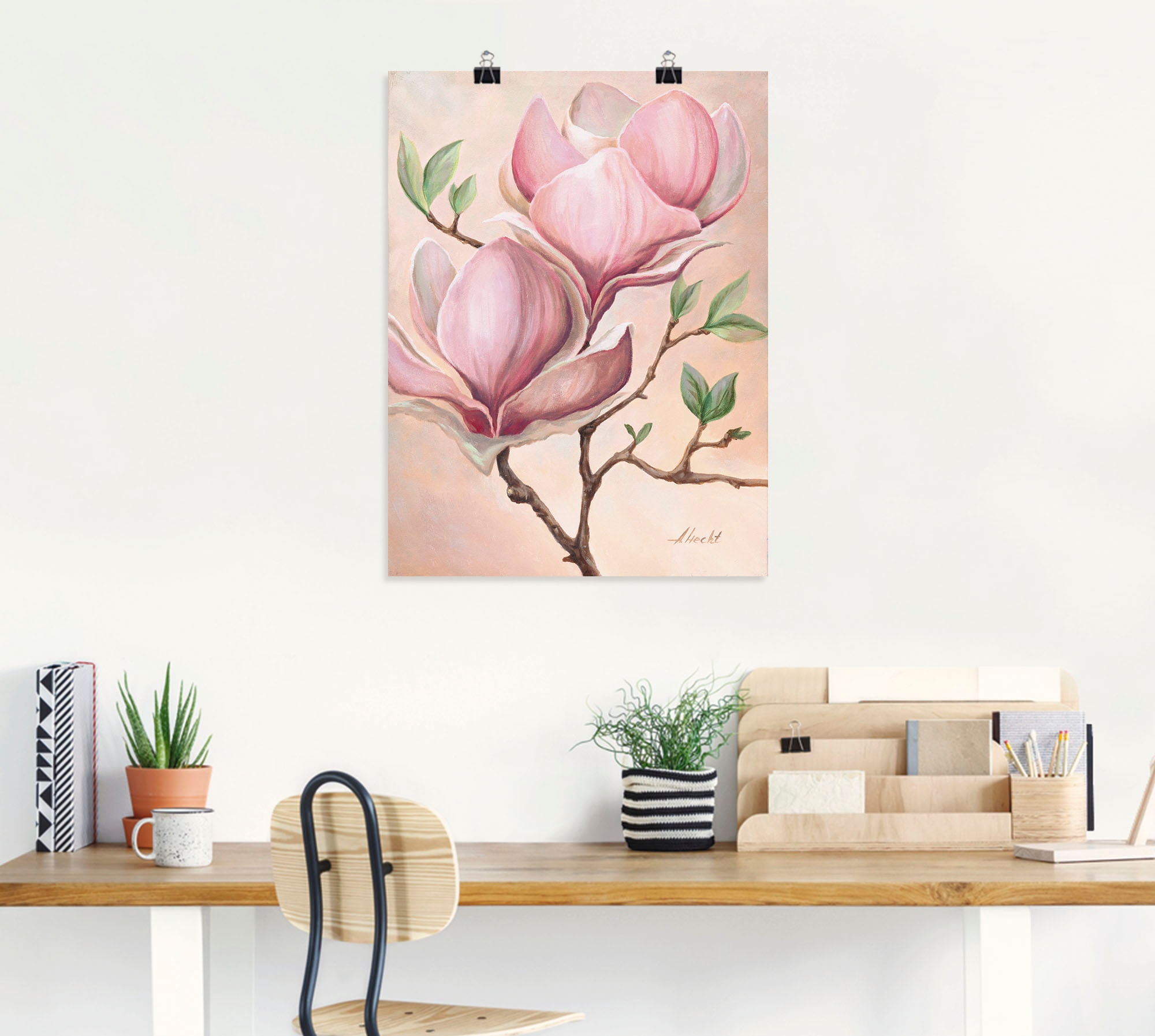 Artland Wandbild »Magnolienblüten« Blumen 1 Stk. tlg. als Leinwandbild, Poster in verschied. Grössen
