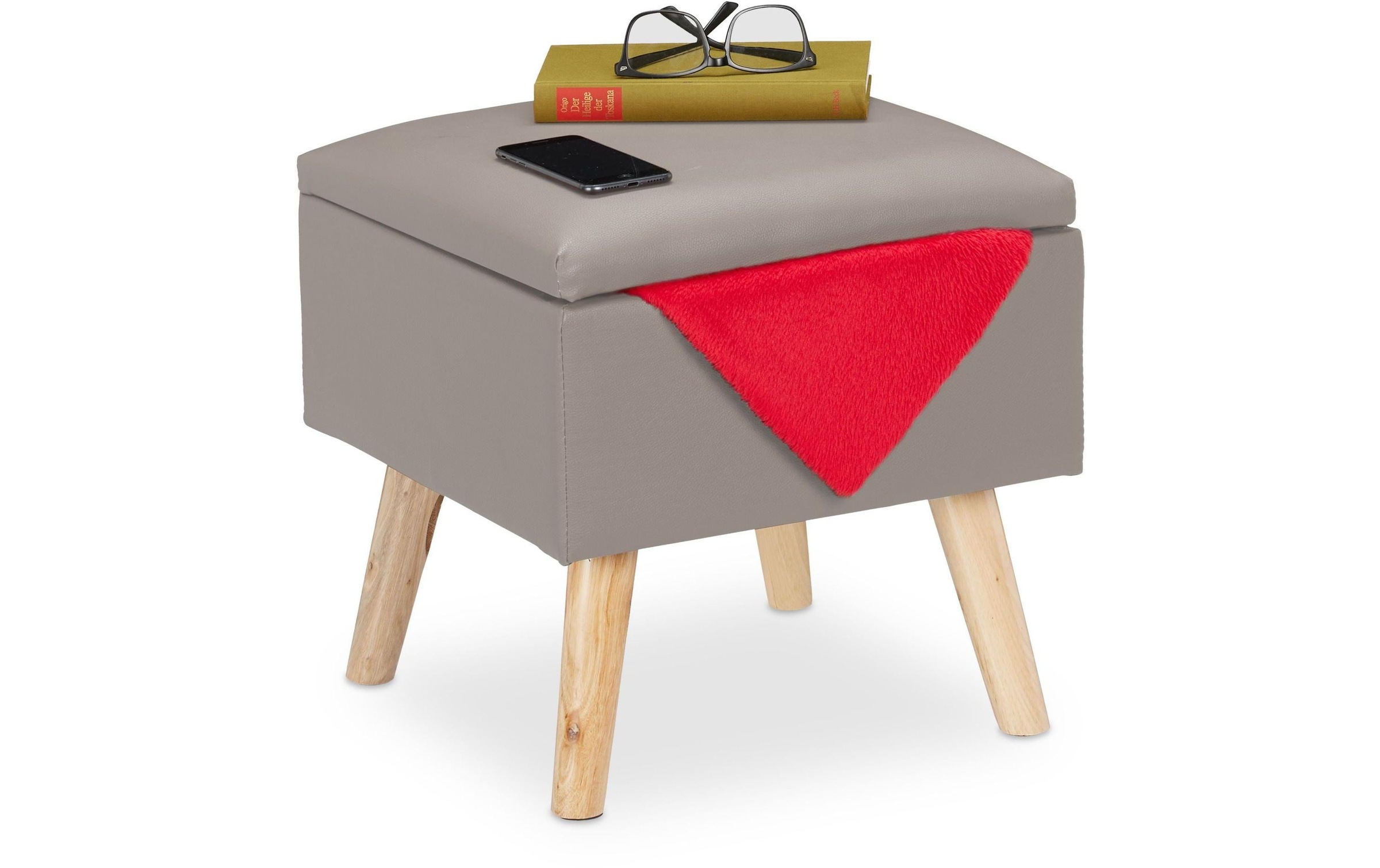 relaxdays Hocker »Hellgrau«