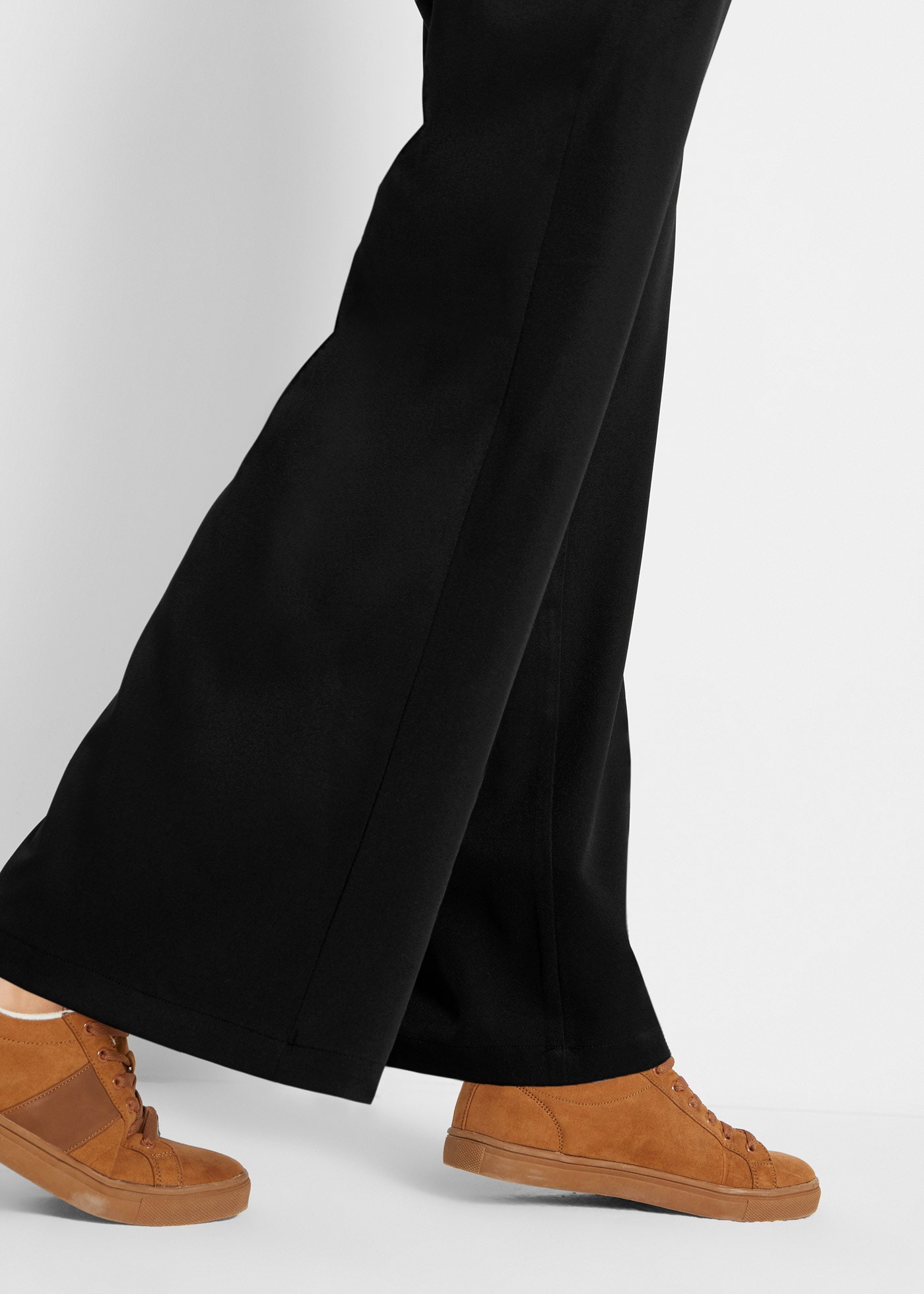 bonprix Pantalon marlène  mit weitem Bein, Bügelfalte und bequemem Bund