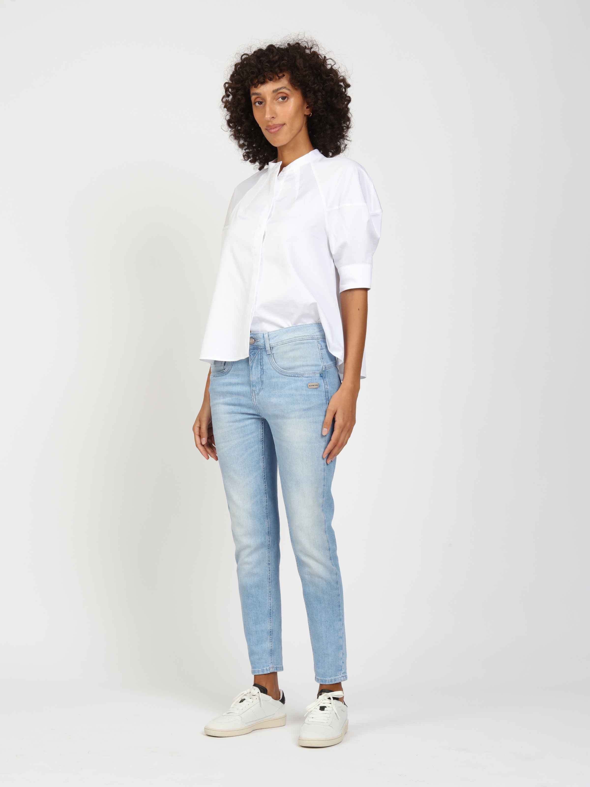GANG 5-Pocket-Hose »94AMELIE CROPPED«  mit doppelter Passe und doppelter, rechter Gesässtasche