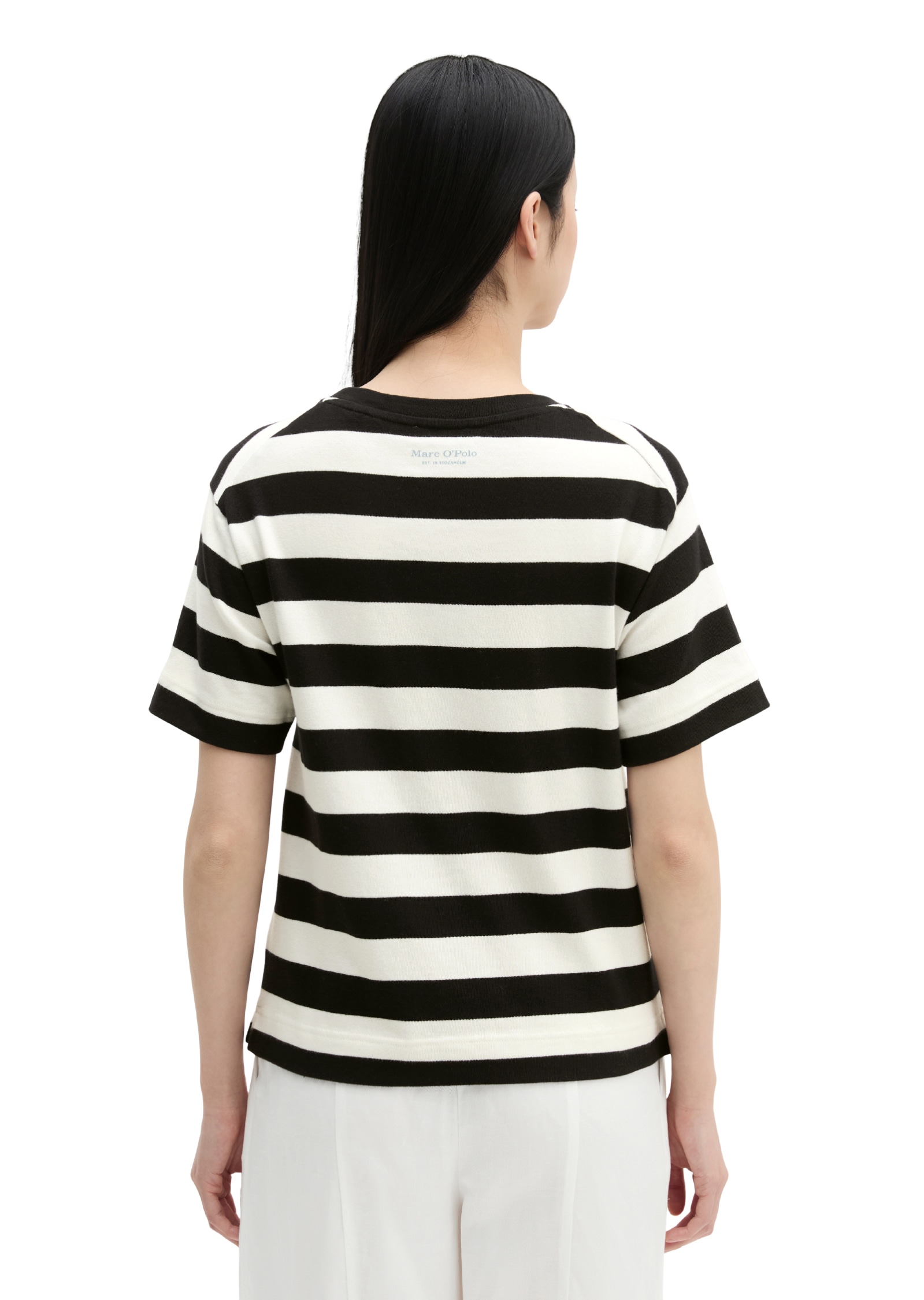 Marc O'Polo T-Shirt gestreift, loose aus weichem Single Jersey