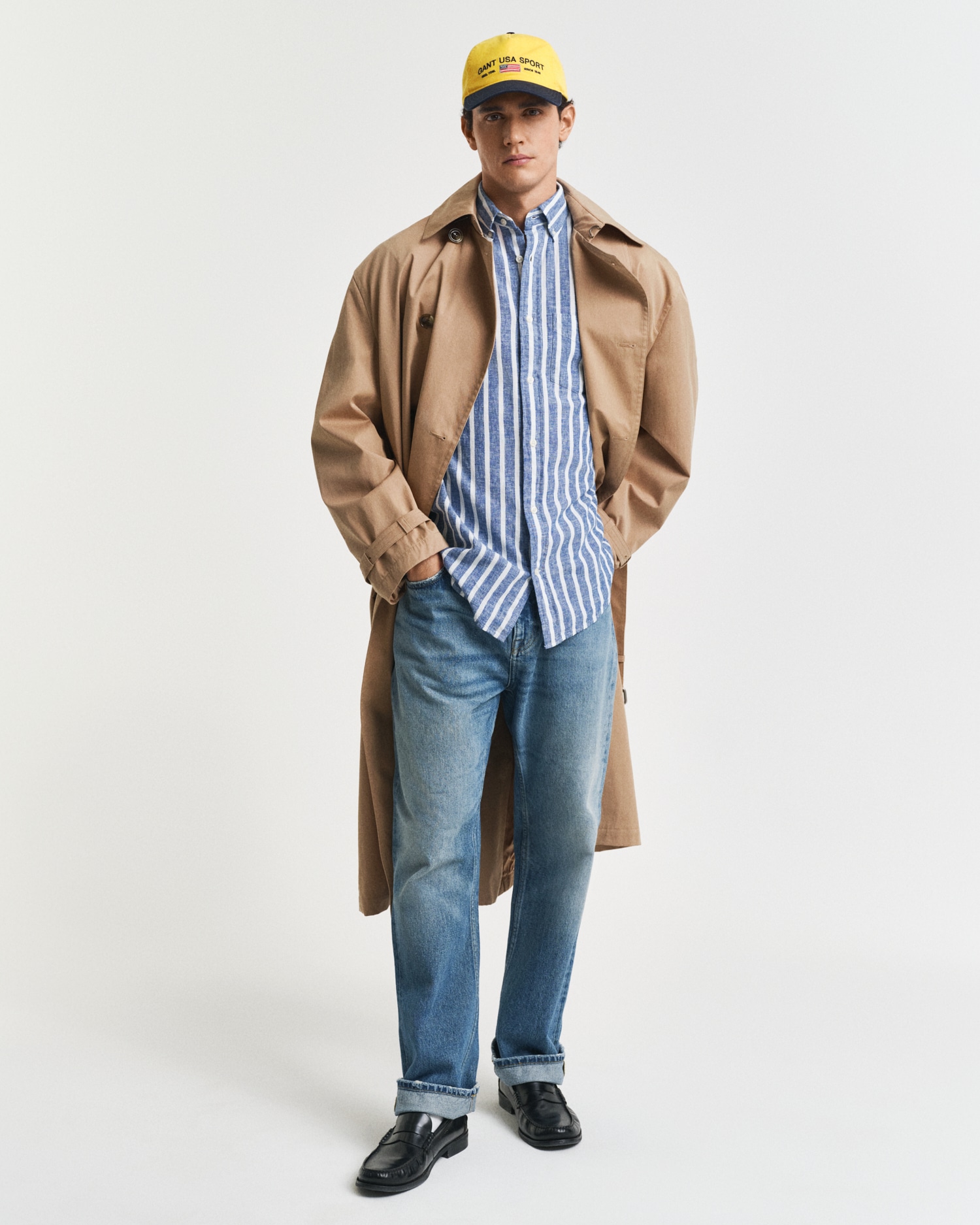 Gant Langarmhemd »REG COTTON/LINEN STRIPED SHIRT«, Streifen, luftig, Leinen
