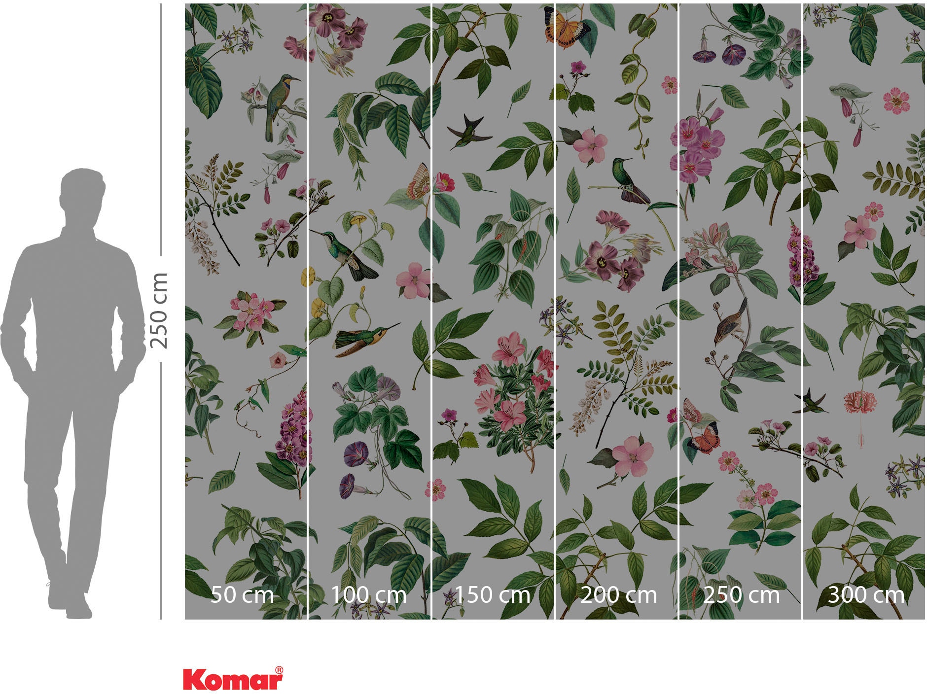 Komar Papier peint intissé »Digitaldruck Vlies -  Cottage Core - Grösse 300 x 250 cm« imprimé Wohnzimmer, Schlafzimmer