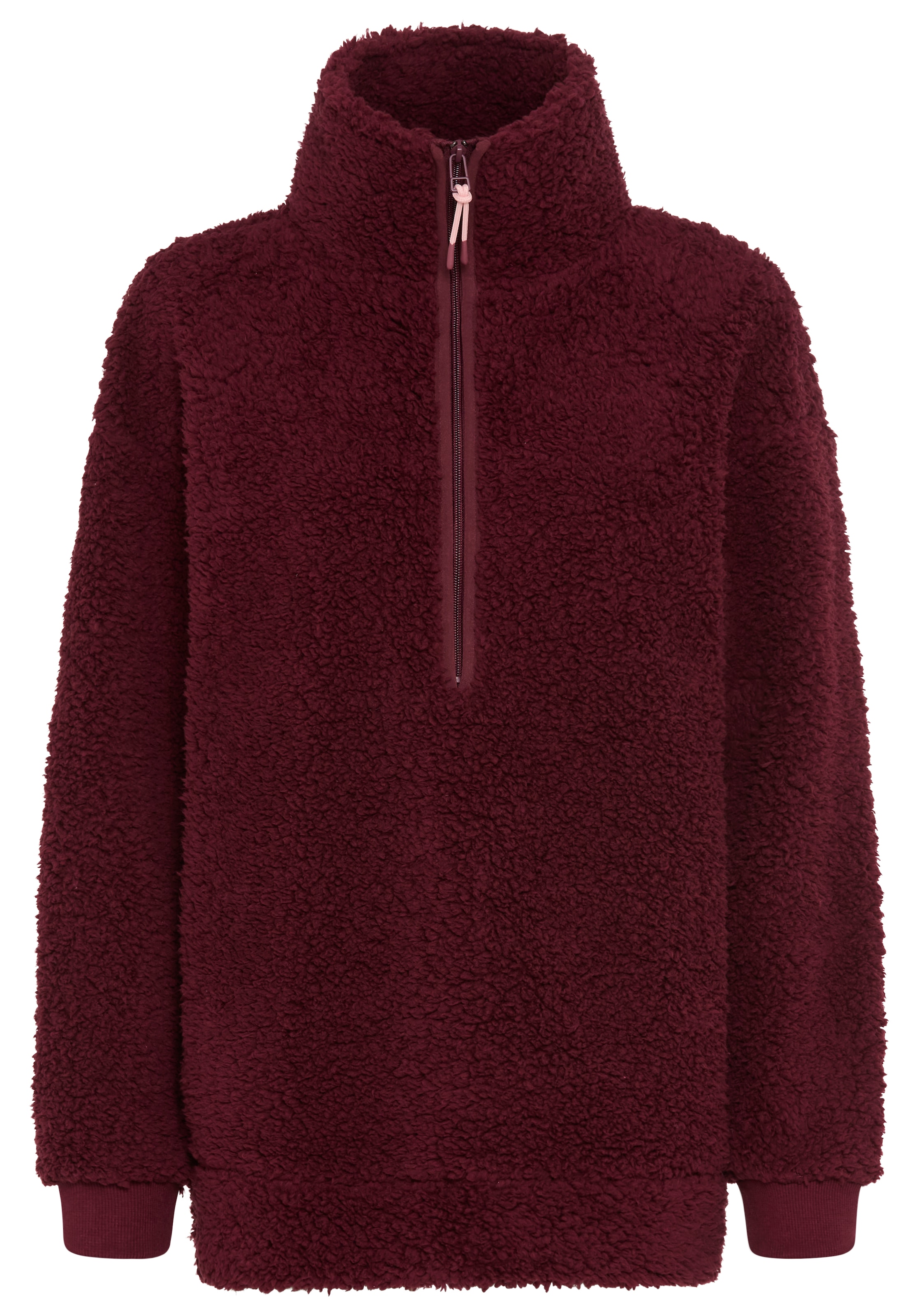 Laura Scott Pull en polaire, 1 en peluche Teddy douce avec col Troyer et fermeture éclair
