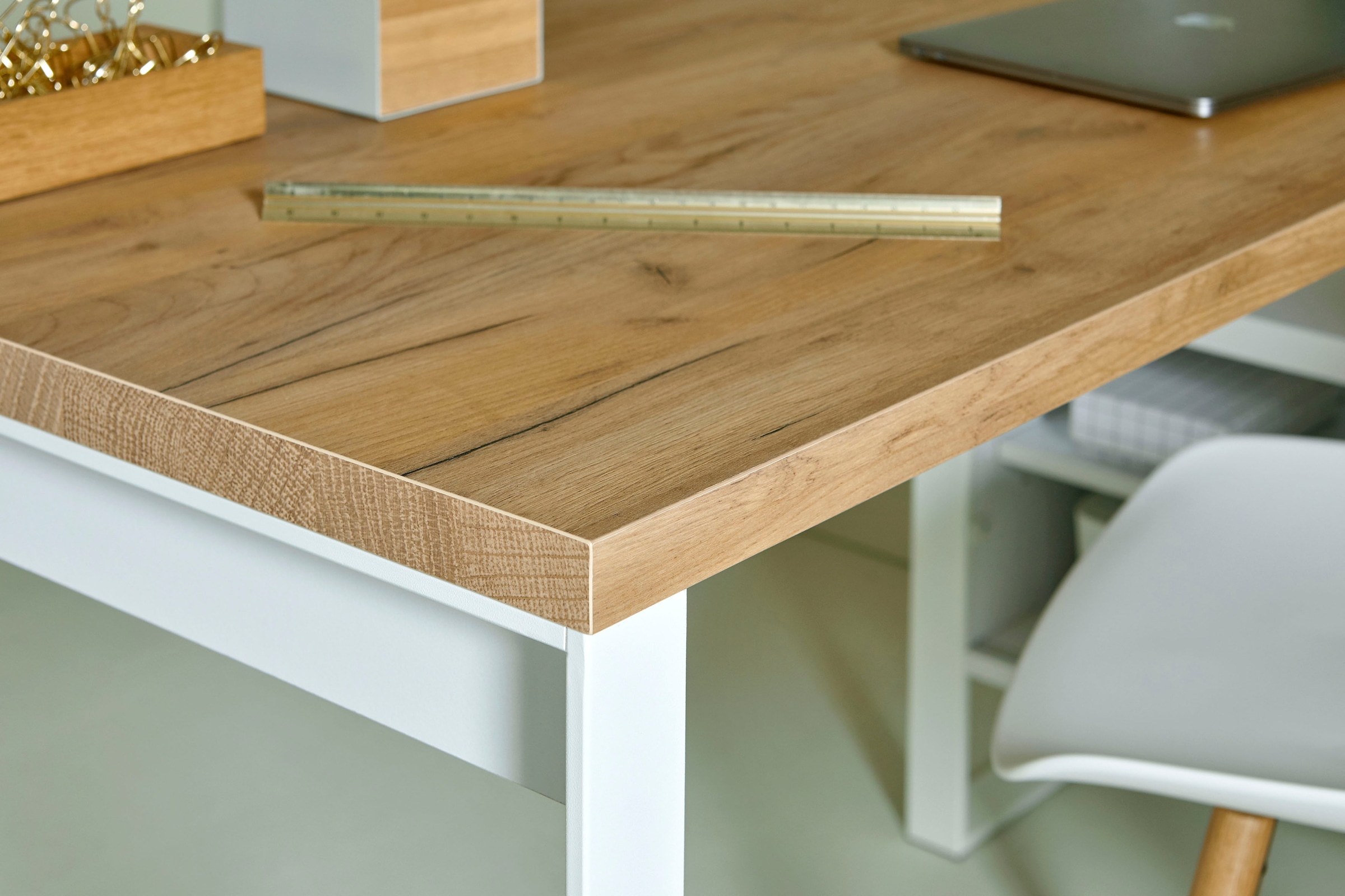Jahnke Bureau d'angle »LOOP« montable dans les deux sens