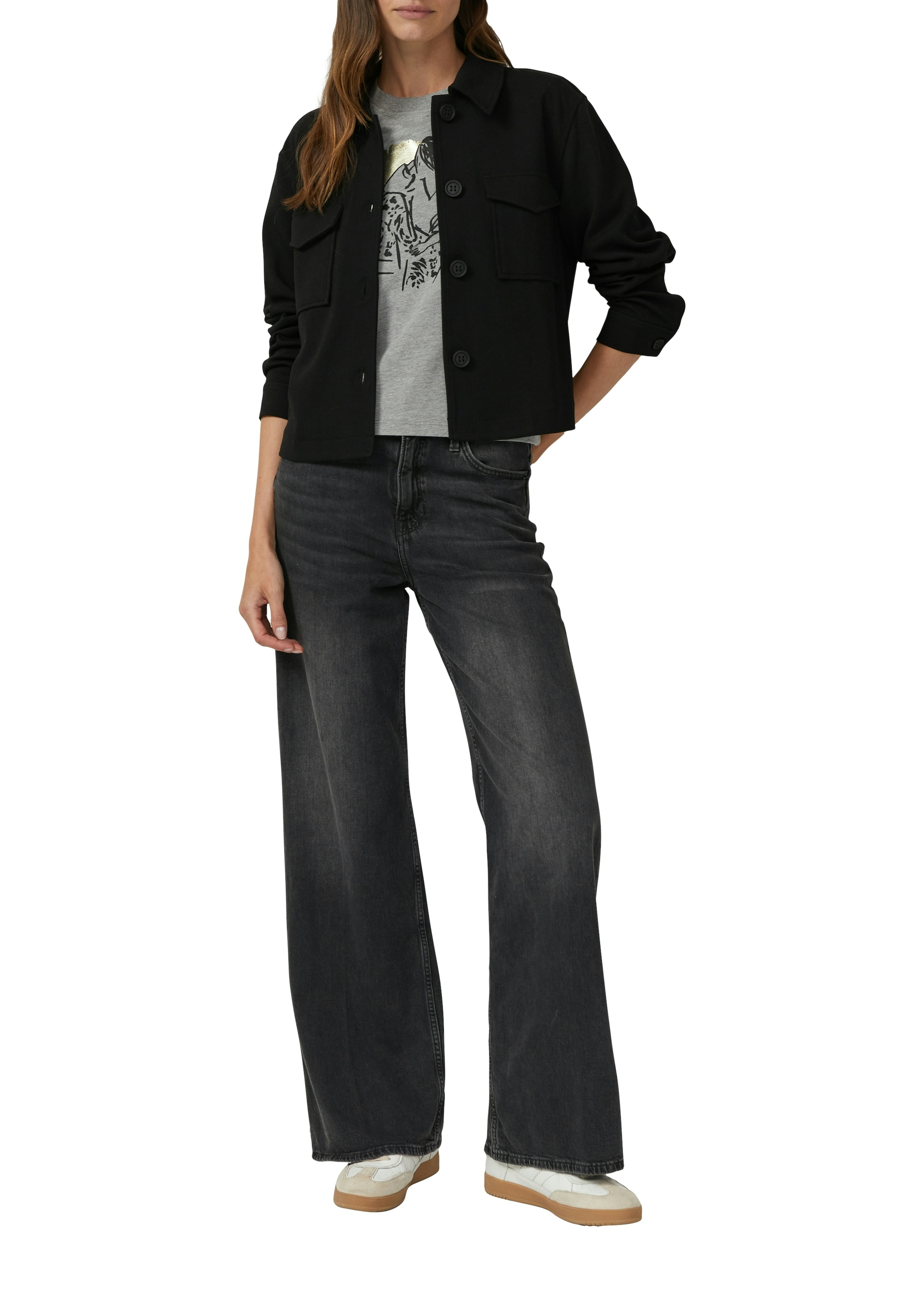 s.Oliver T-Shirt mit Flitzer-Print