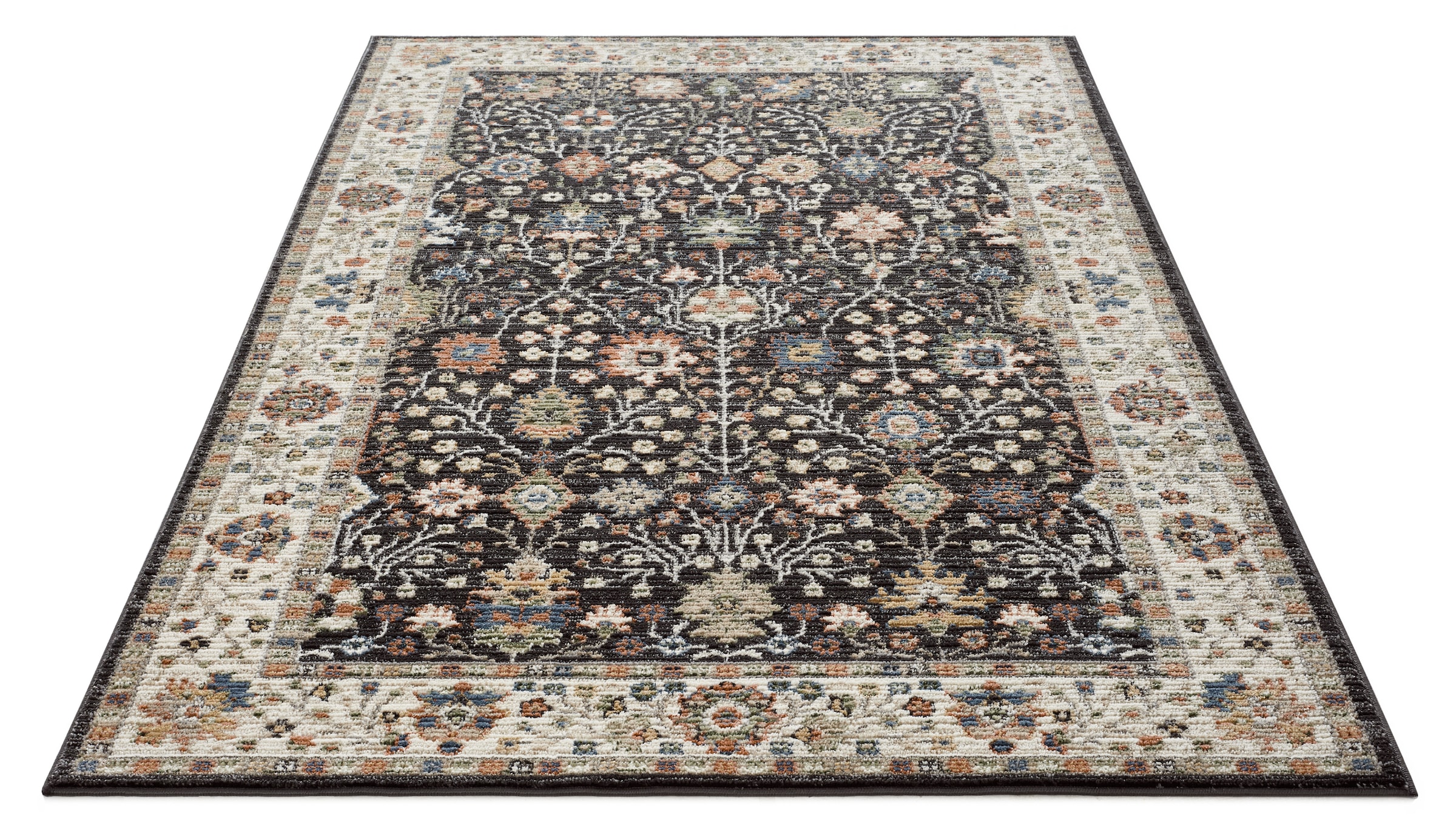 GOODproduct »Aylaa, Blumen-Motiv, Orient« Rectangulaire 9 mm Höhe oriental, fleurs, cadre, salon, chambre, salle à manger