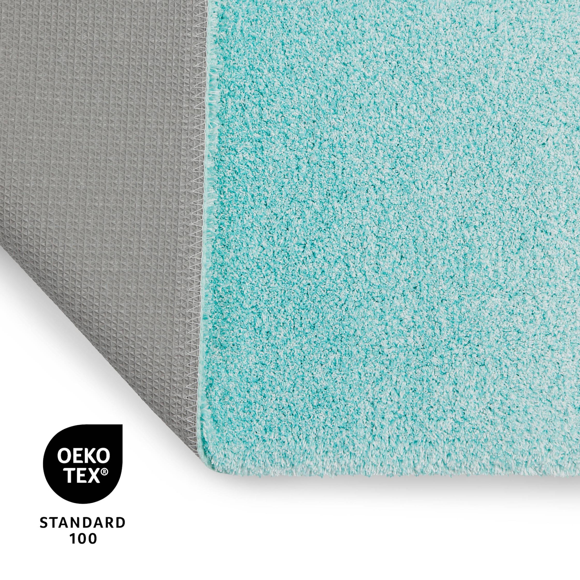 GOODproduct Badematte »Utta« Höhe 25 mm rutschhemmend beschichtet schnell trocknend Badteppich, getuftet, mit modernem Farbverlauf, flauschig, hochflor