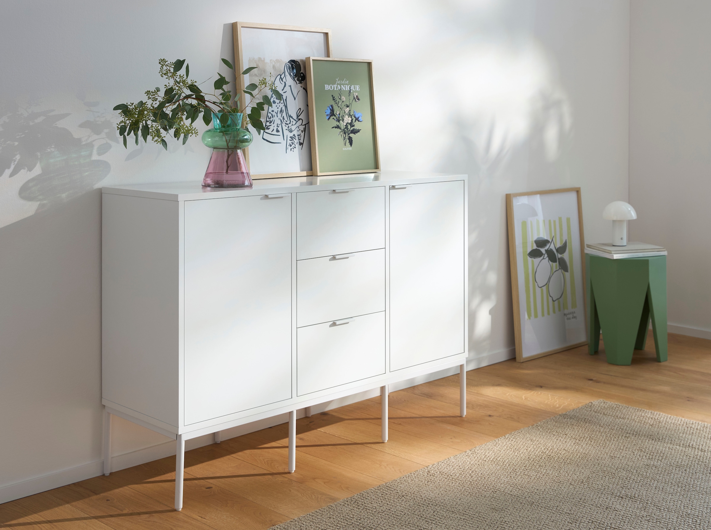 s.Oliver Bild mit Rahmen »Lazy Girl« Abstrakt | Bilder von Frauen | Frau | Kunst | Menschen | Mode | Modebilder | Modern | Person | Personen 1 Stk. tlg. HD Premium Posterdruck mit Echtholzrahmen